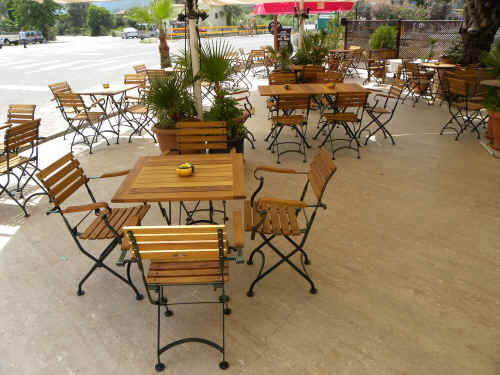 Furniture Designhouse Veronique Folding Side Chair - Stackable -European Chestnut Wood Clear Coated Slats - Set of Two
