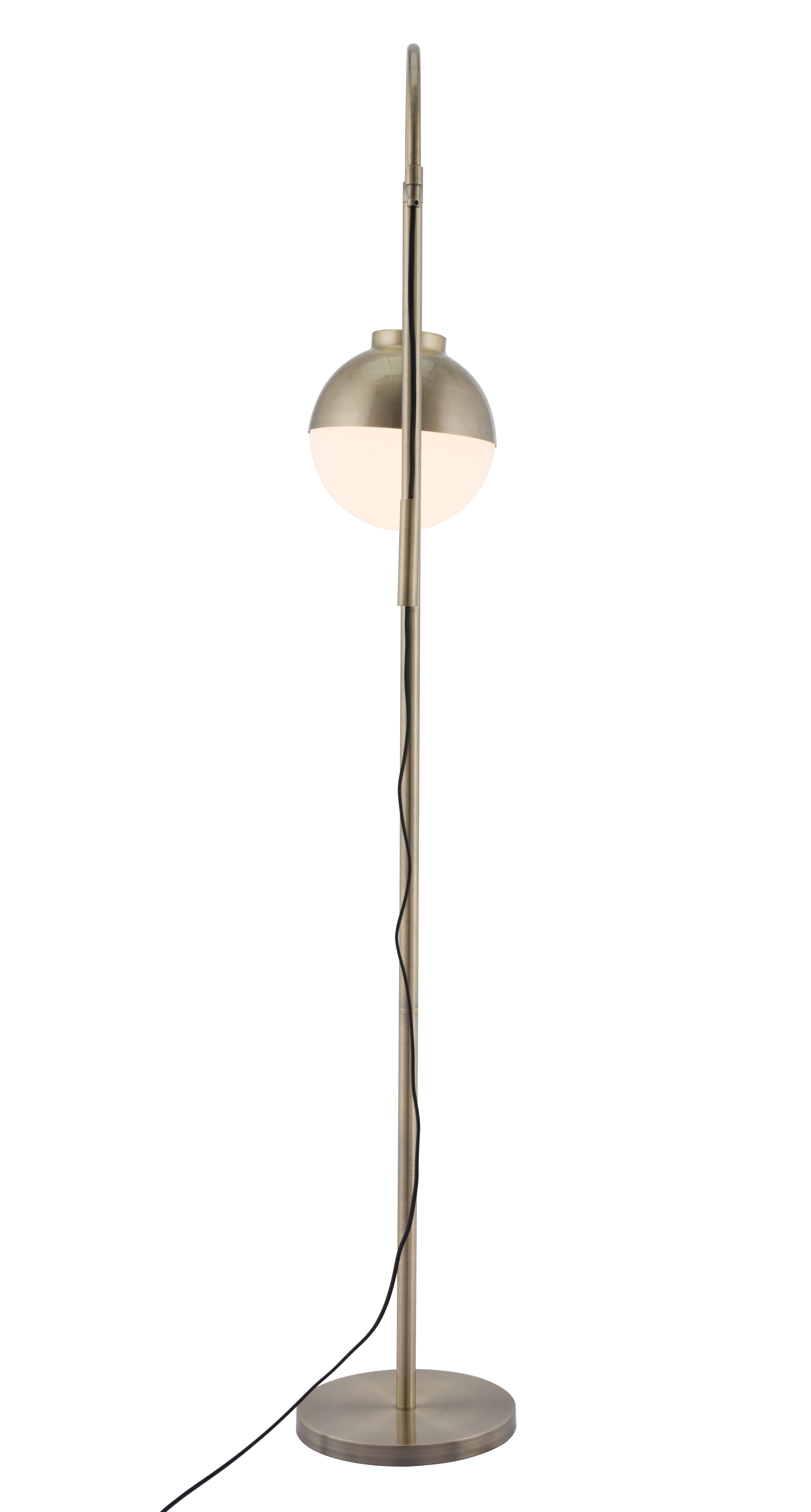 Zuo Modern Waterloo Floor Lamp White And Bronze