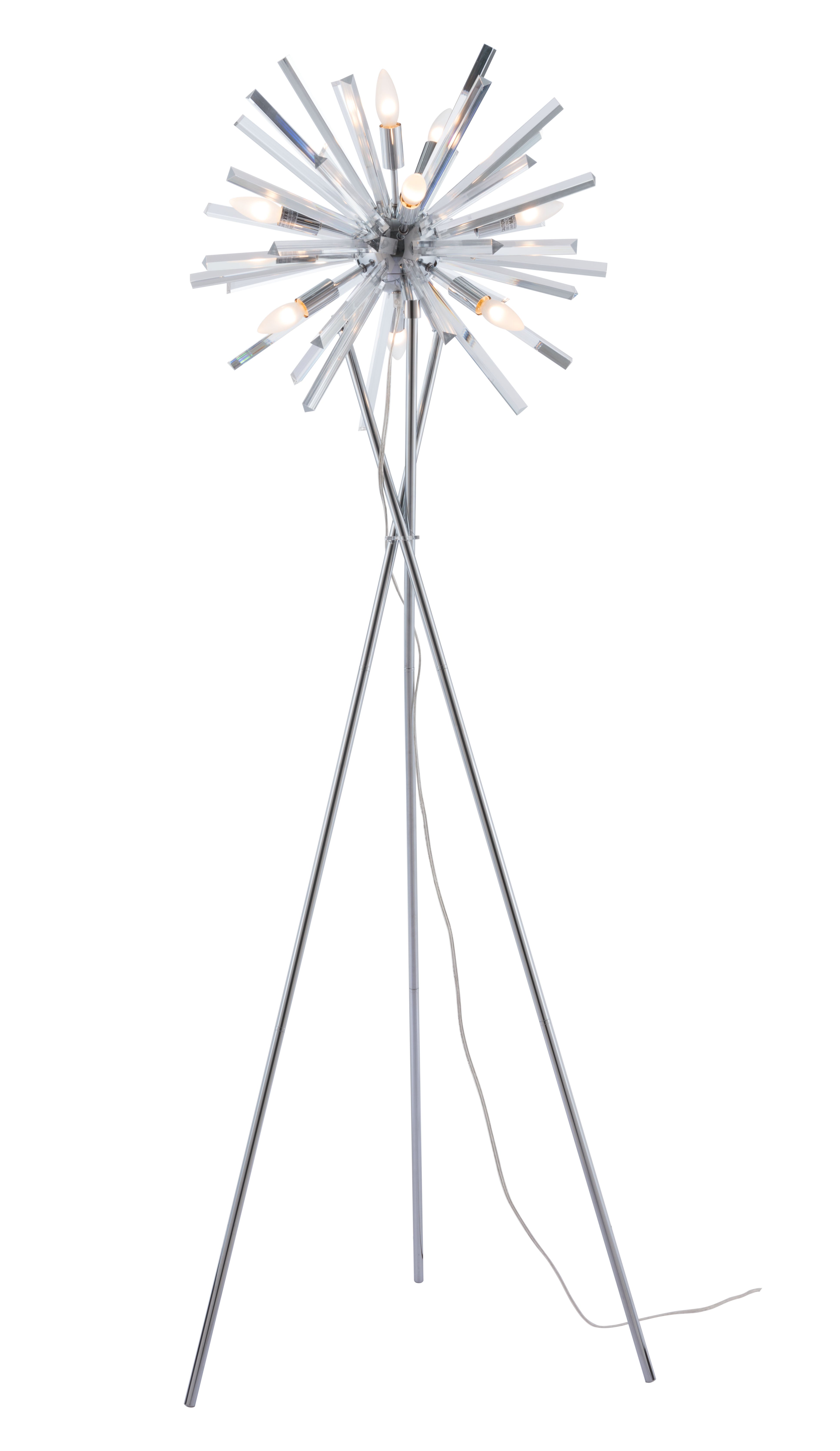 Zuo Modern Savoy Floor Lamp Chrome