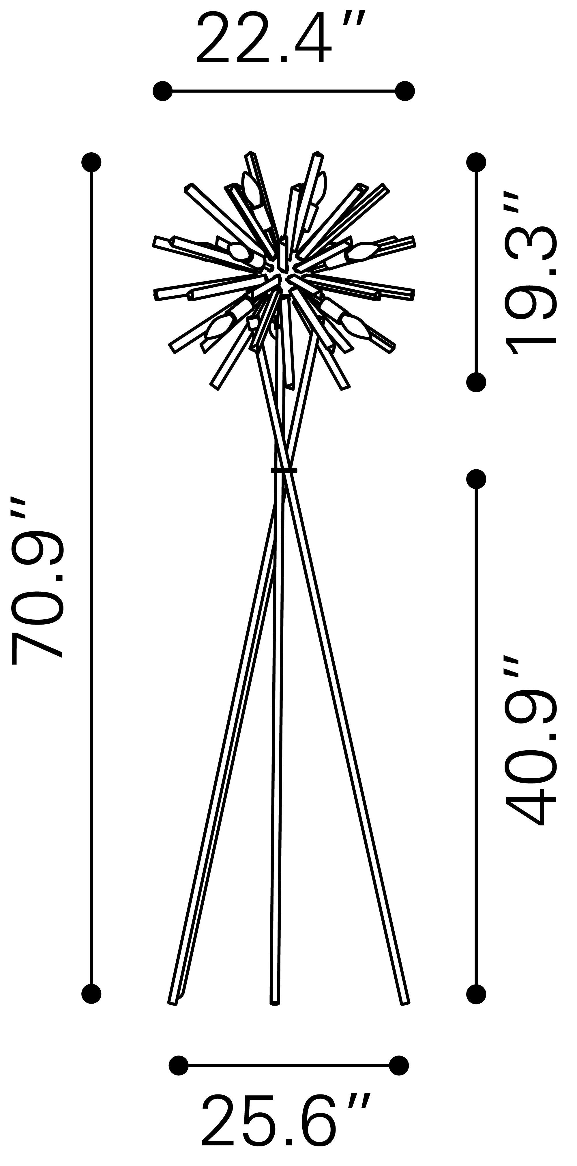 Zuo Modern Savoy Floor Lamp Chrome