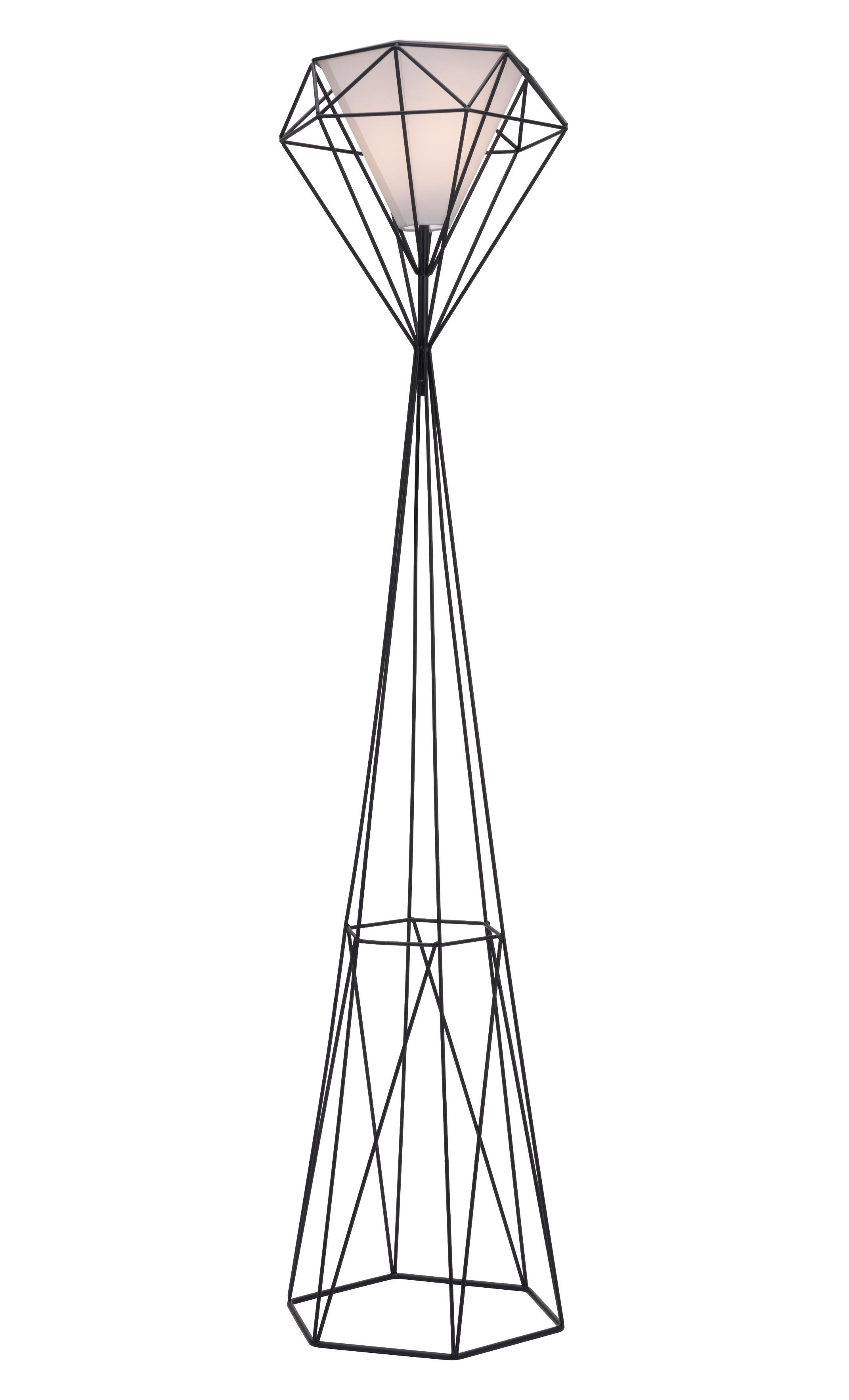 Zuo Modern Delancey Floor Lamp Black
