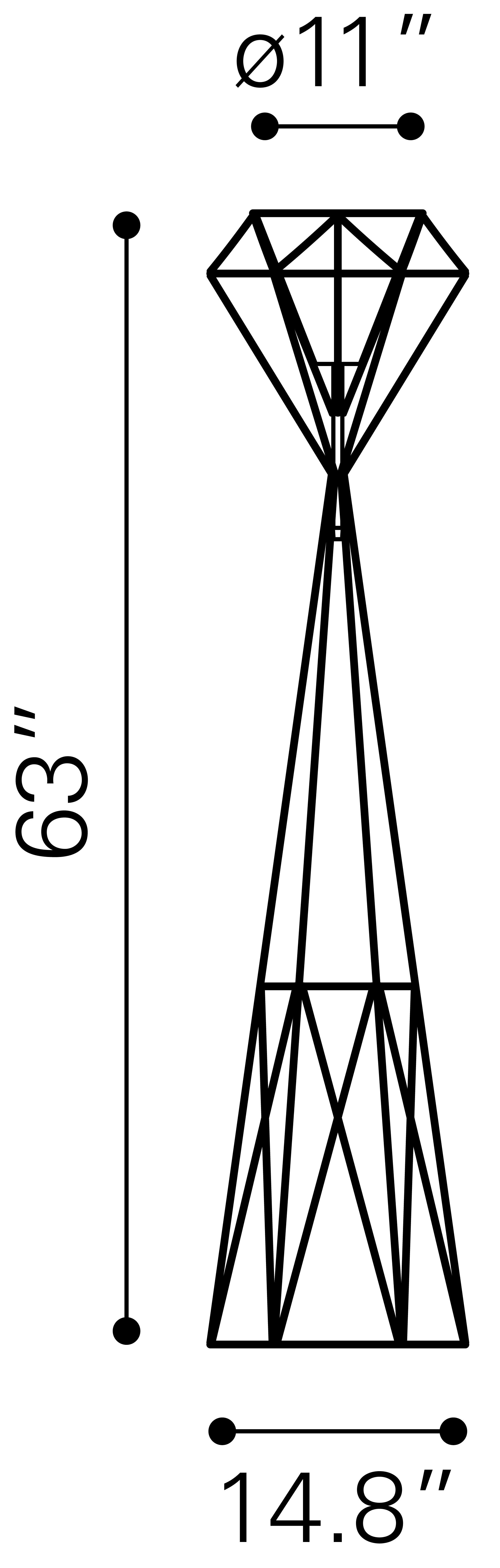 Zuo Modern Delancey Floor Lamp Black