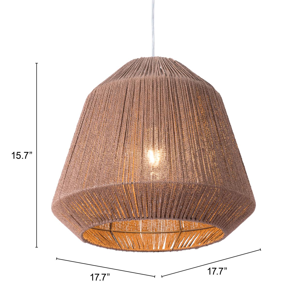 Zuo Modern Impala Ceiling Lamp Brown