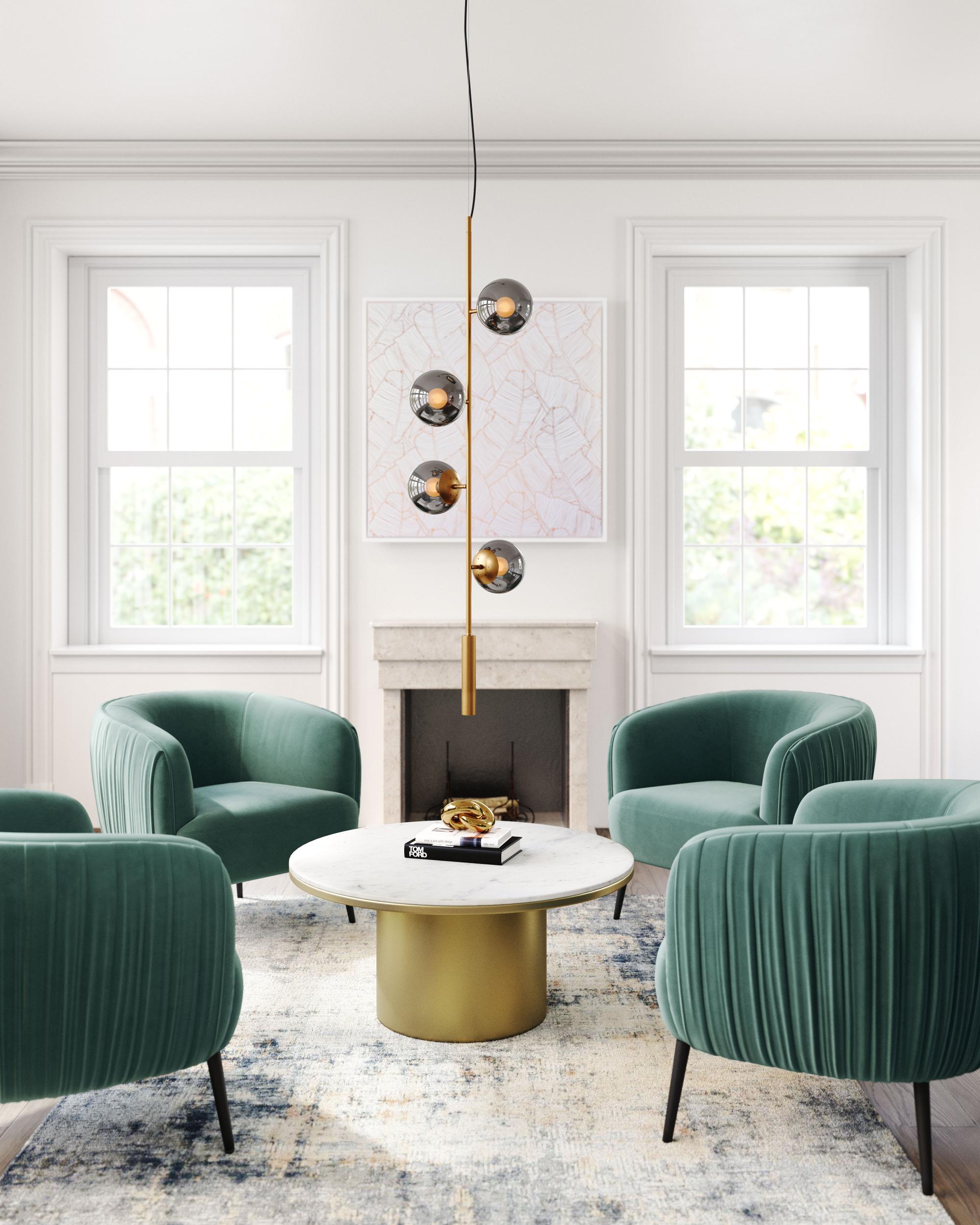 Zuo Modern Zatara Ceiling Lamp Brass