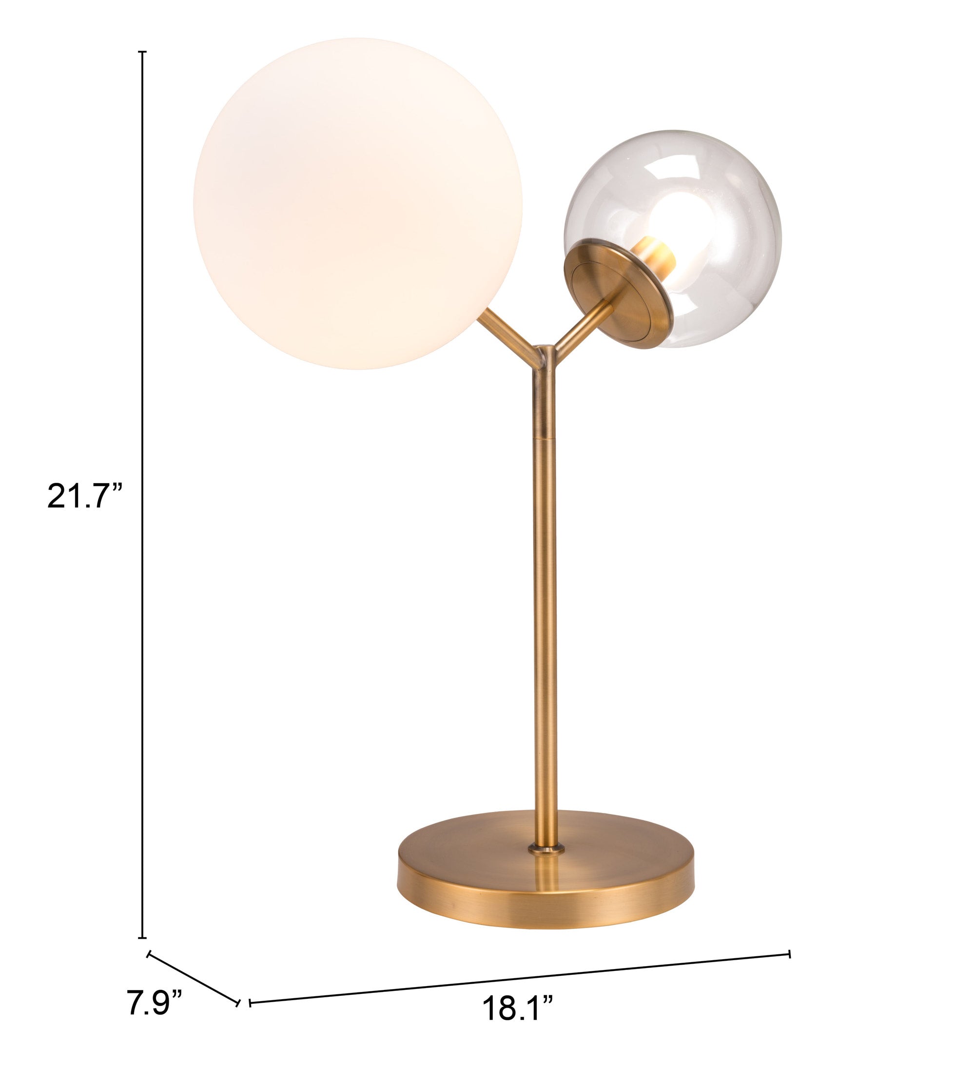 Zuo Modern Constance Table Lamp Brass