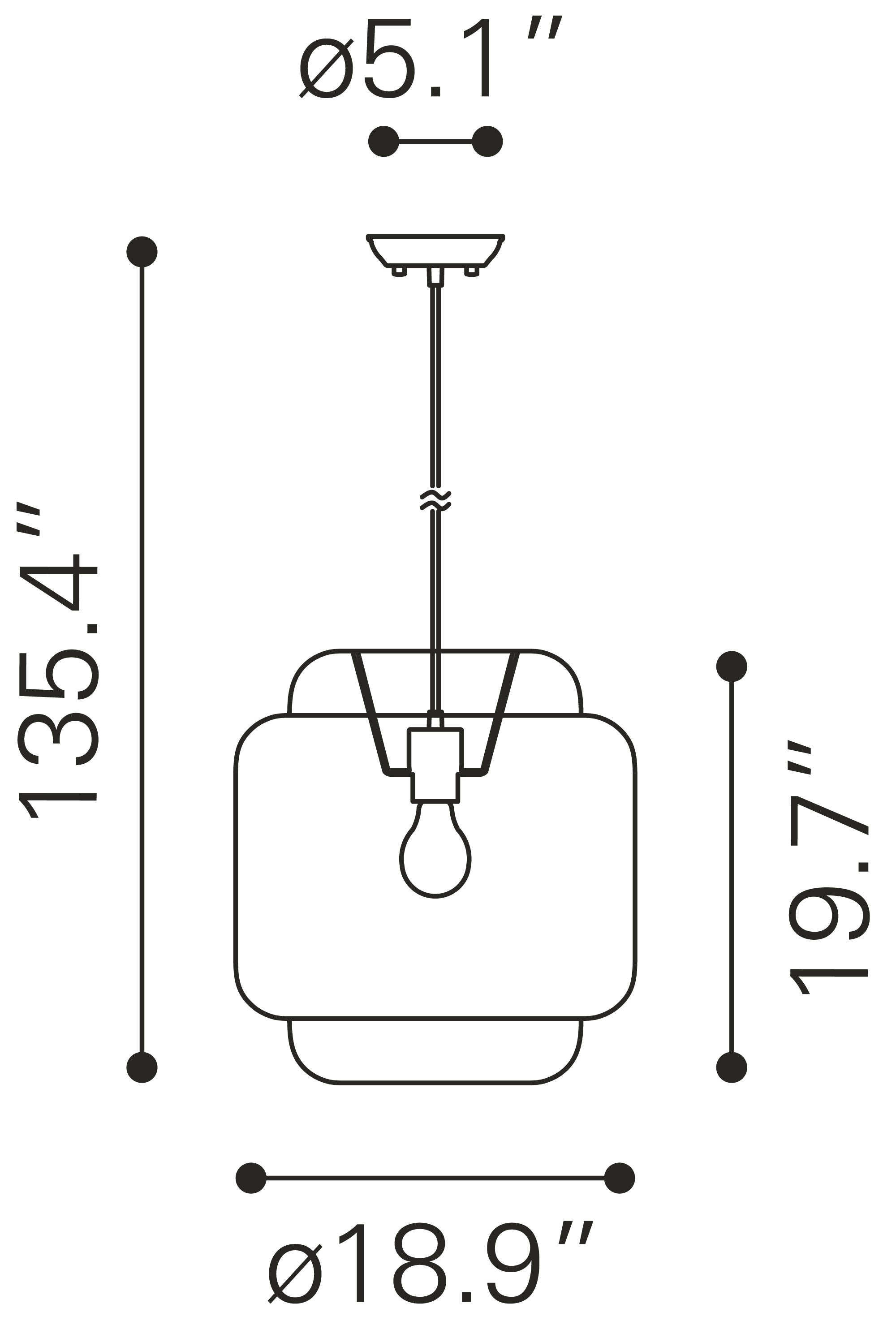Zuo Modern Finch Ceiling Lamp Natural