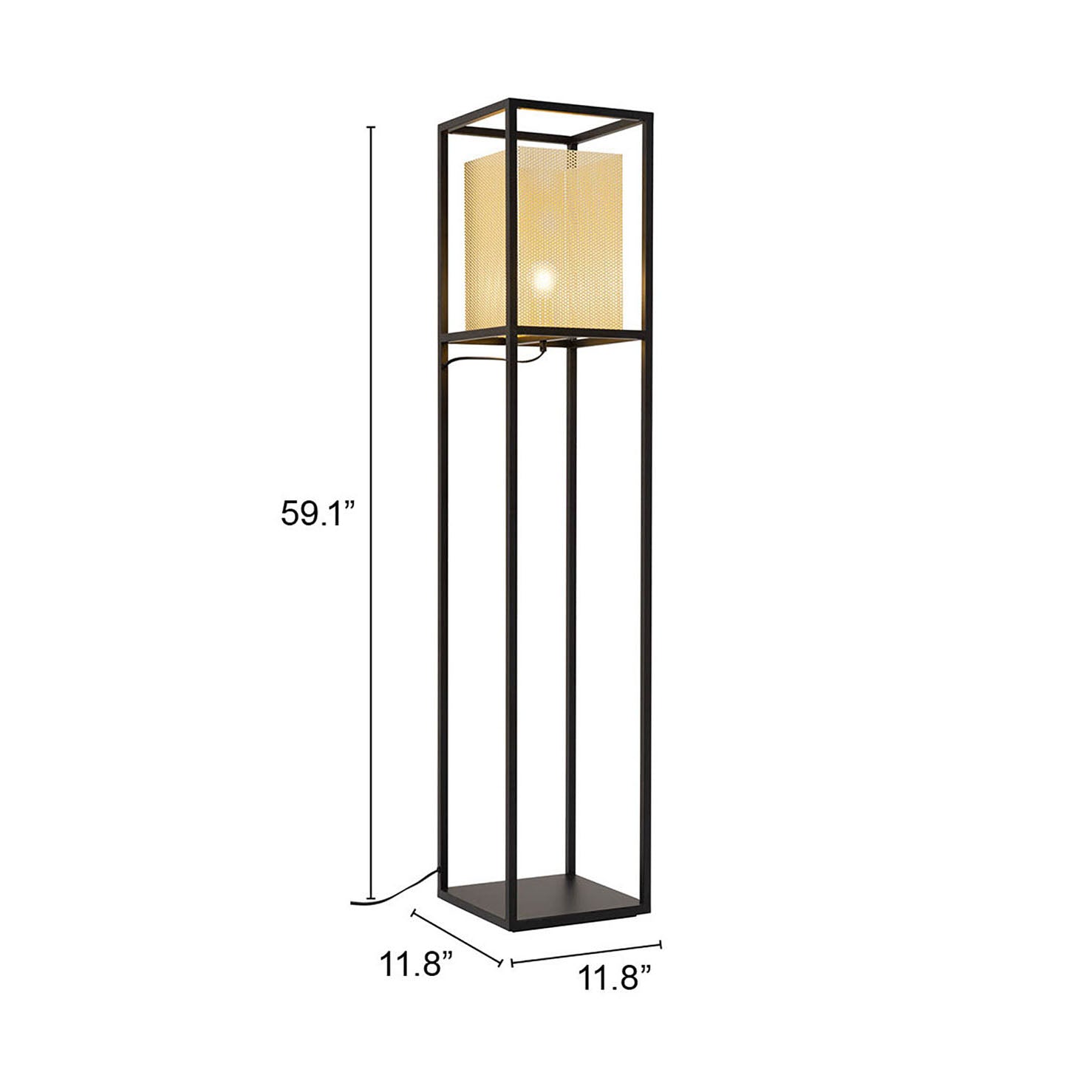 Zuo Modern Yves Floor Lamp Gold And Black