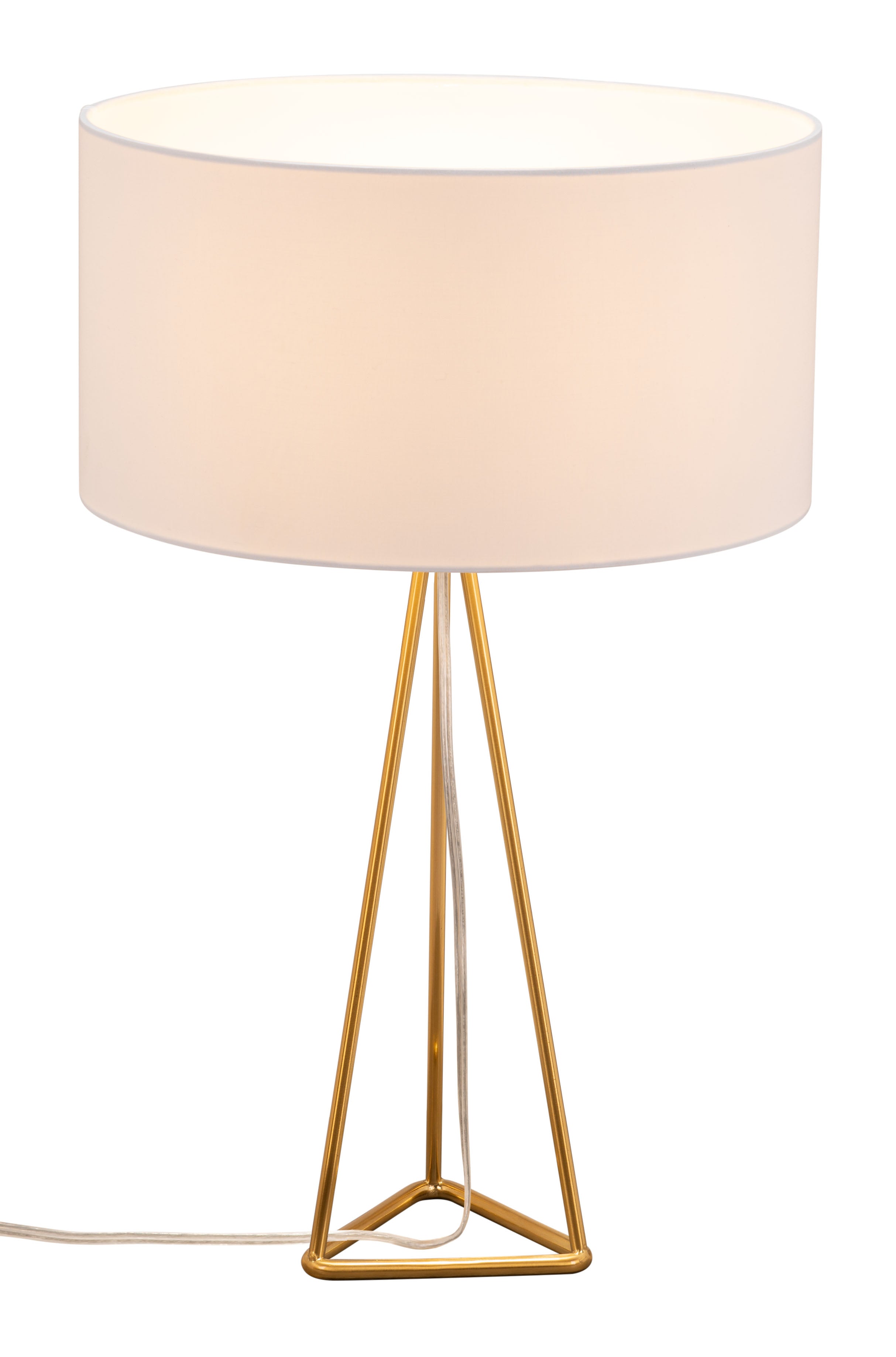 Zuo Modern Sascha Table Lamp White And Brass