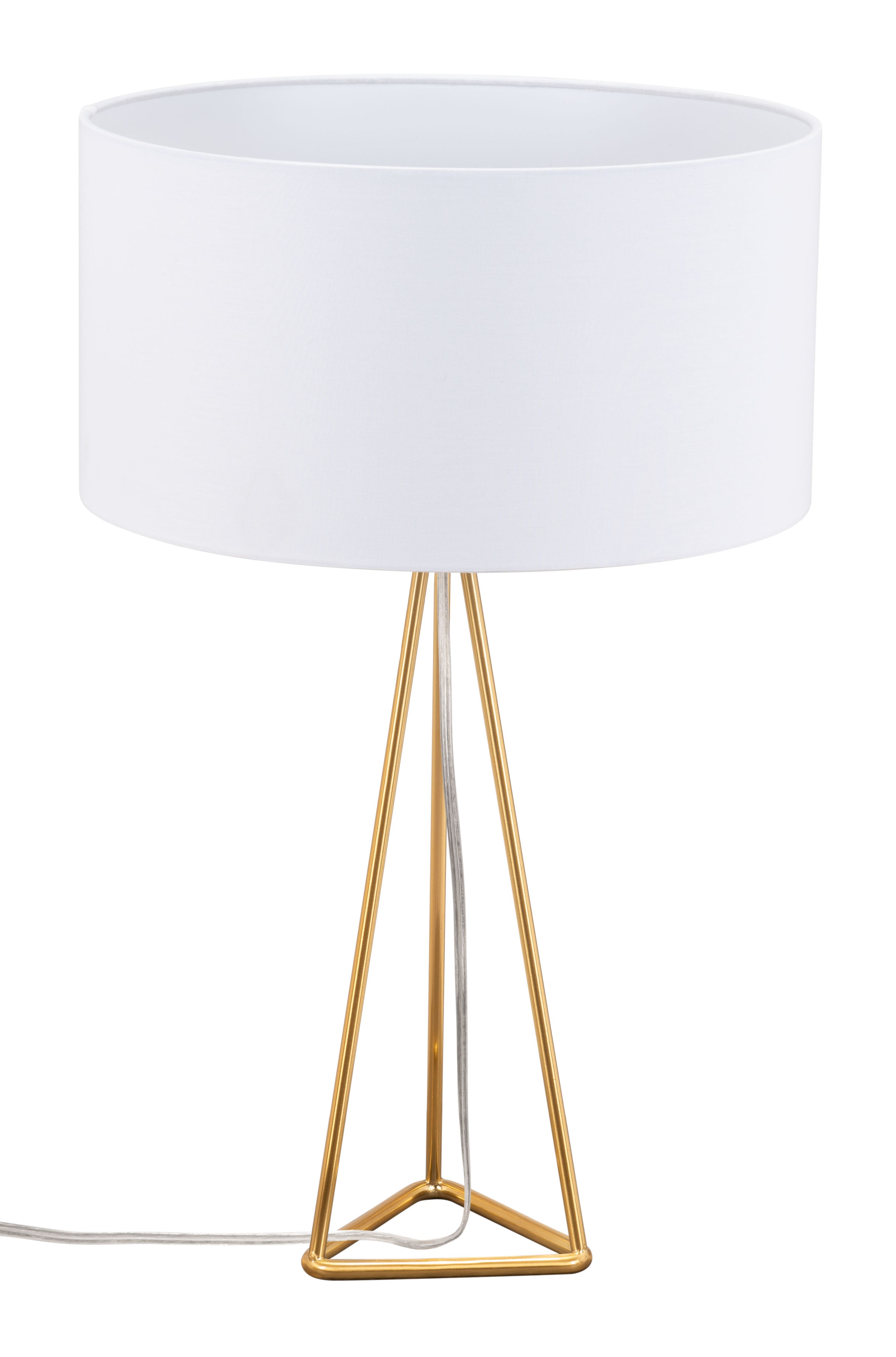 Zuo Modern Sascha Table Lamp White And Brass