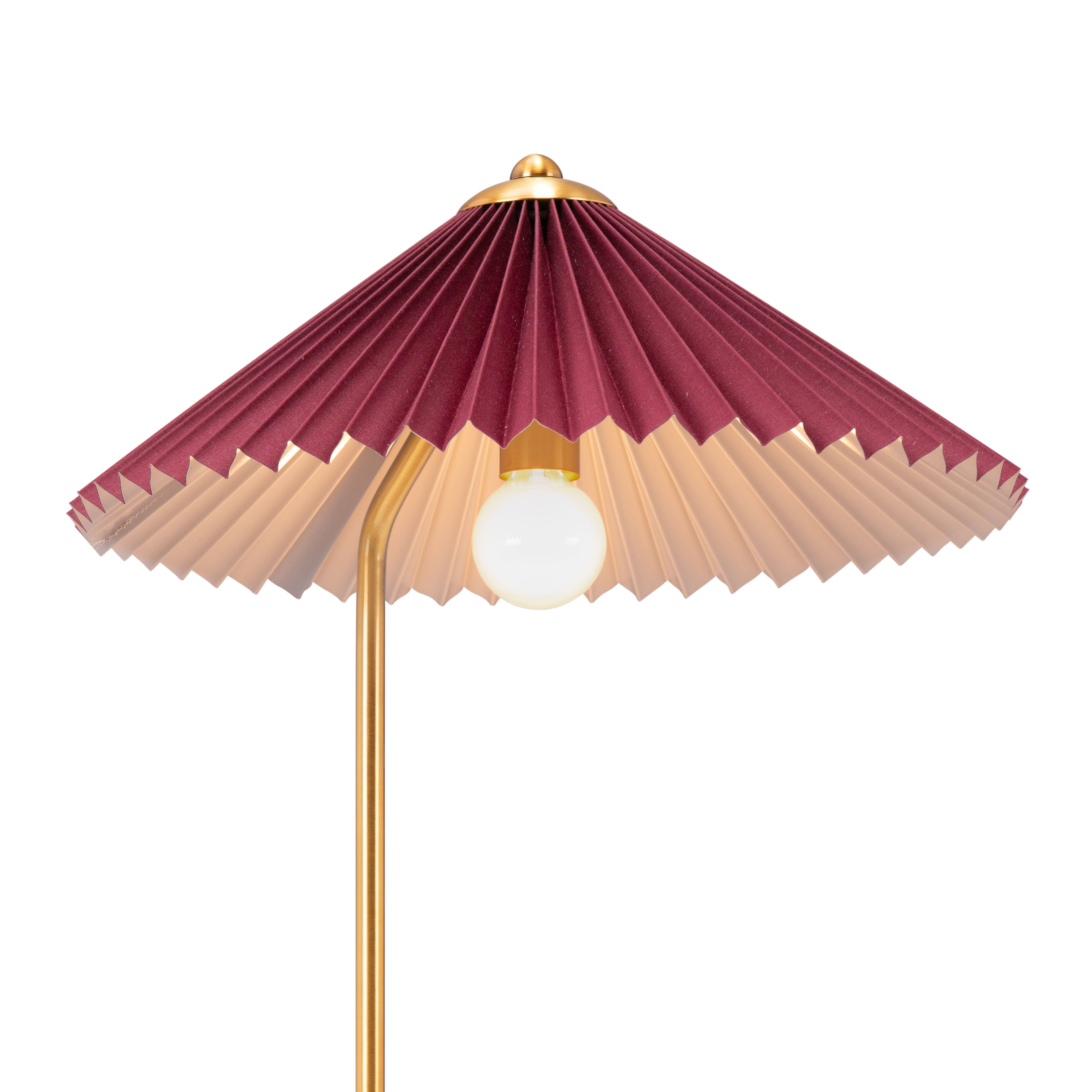 Zuo Modern Charo Table Lamp Red And Gold, Table Lamps, Steel,