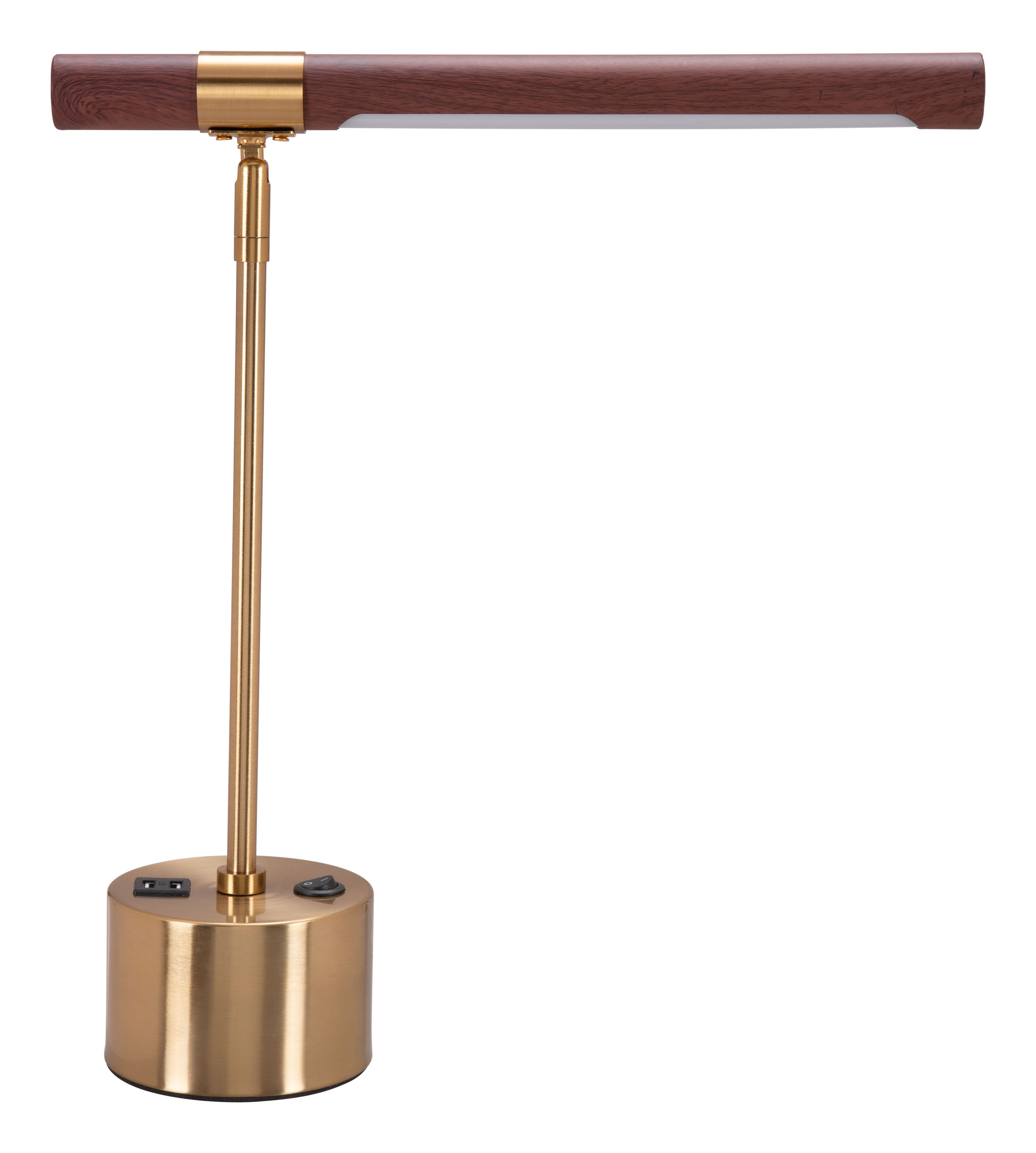 Zuo Modern Kippy Table Lamp Brown And Brass