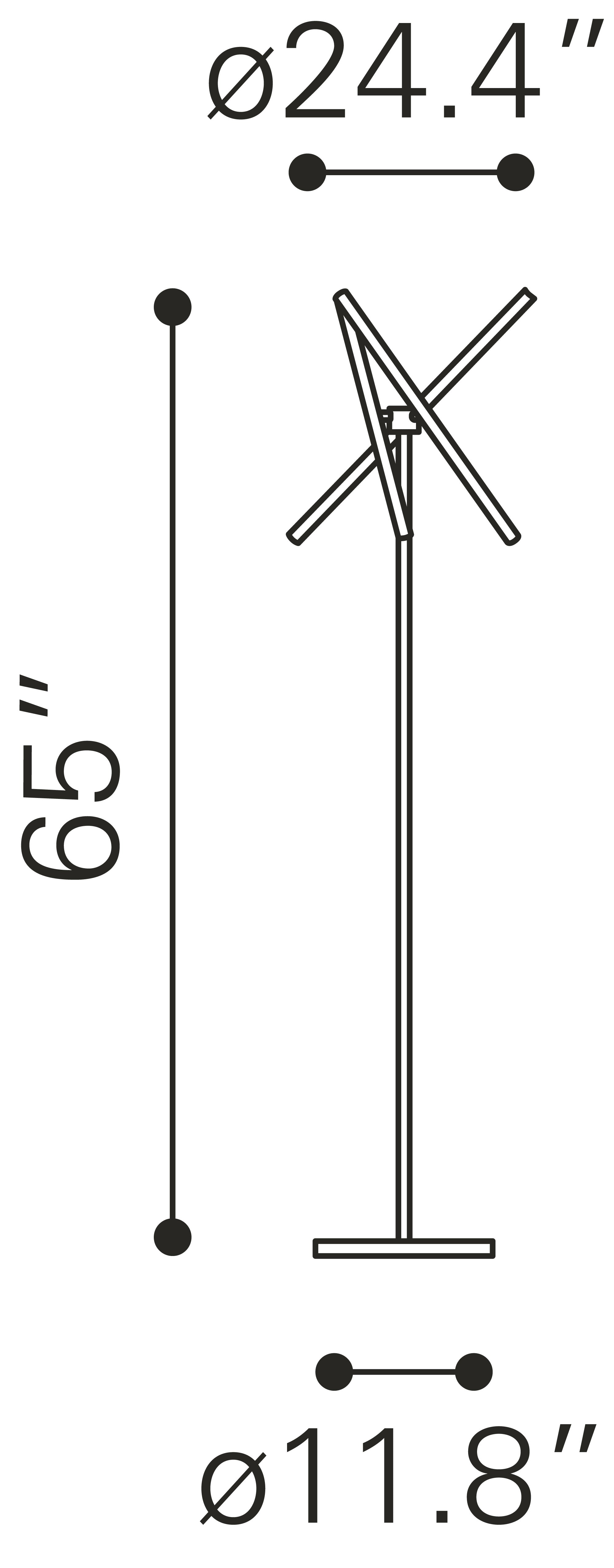 Zuo Modern Garza Floor Lamp Brass