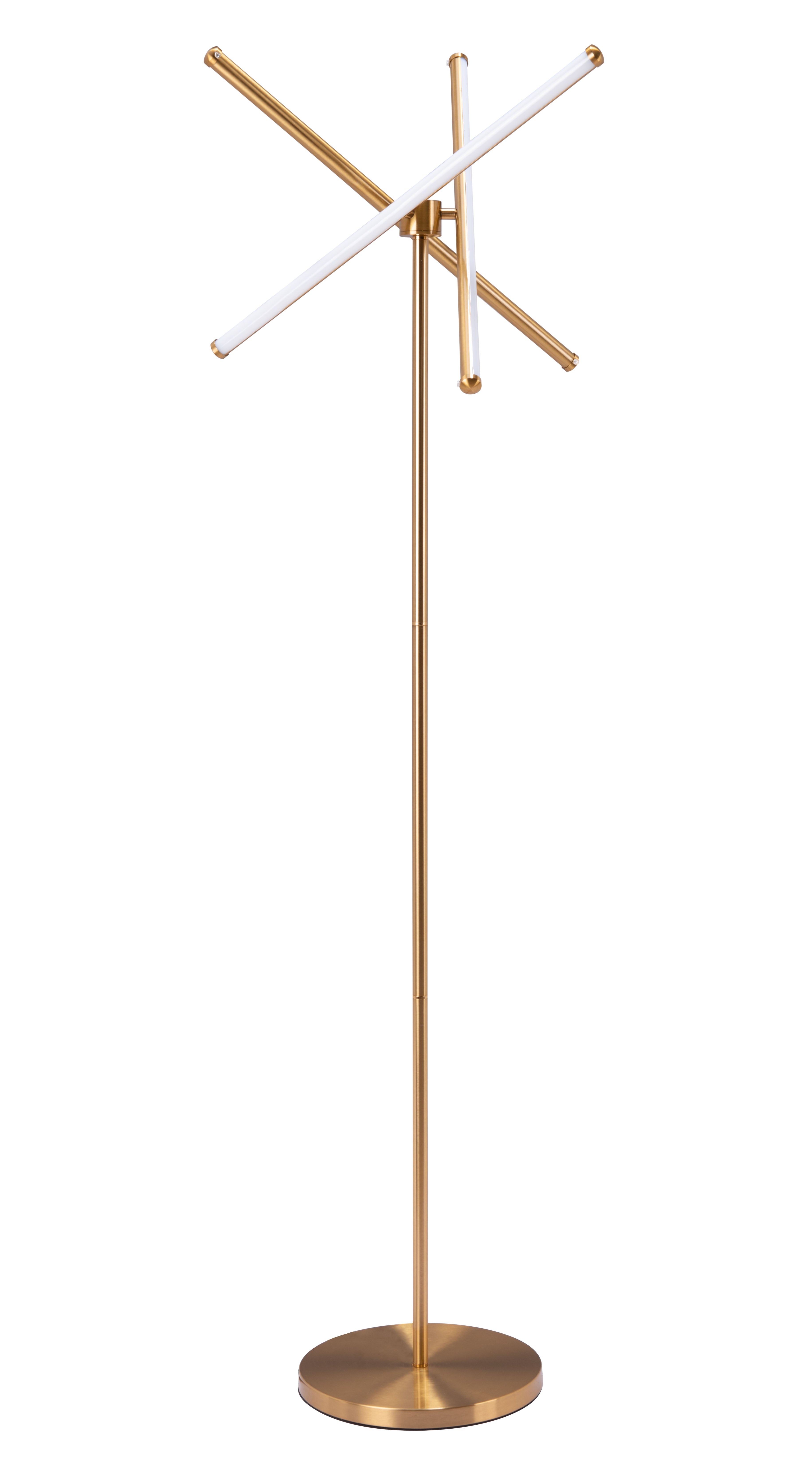 Zuo Modern Garza Floor Lamp Brass