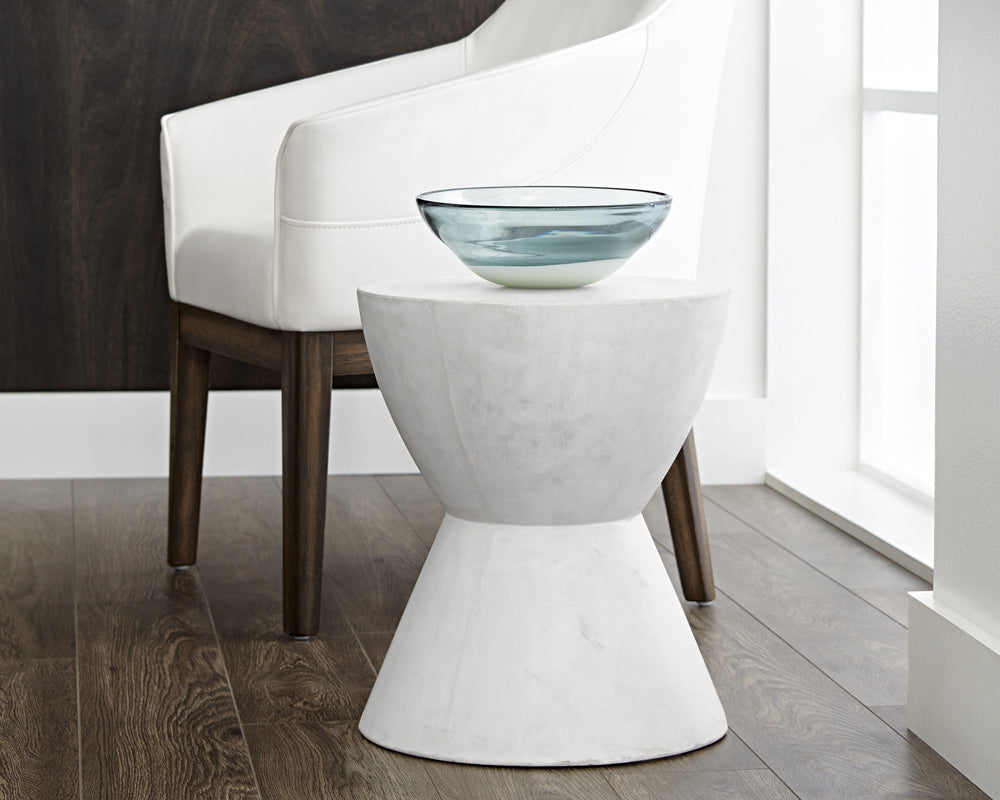 Sunpan Logan End Table - Anthracite Grey / Black / White