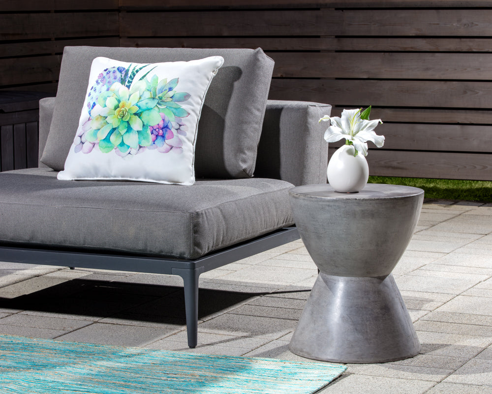 Sunpan Logan End Table - Anthracite Grey / Black / White