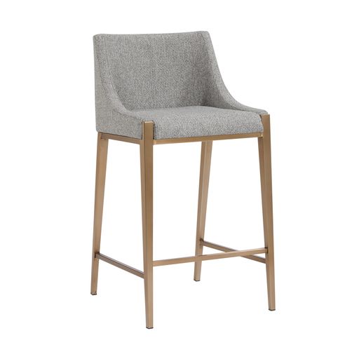 Sunpan Dionne Counter Stool in Monument Oatmeal / Monument Pebble