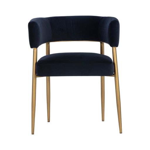 Sunpan Maestro Dining Armchair Abbington Navy / Belfast Heather Grey