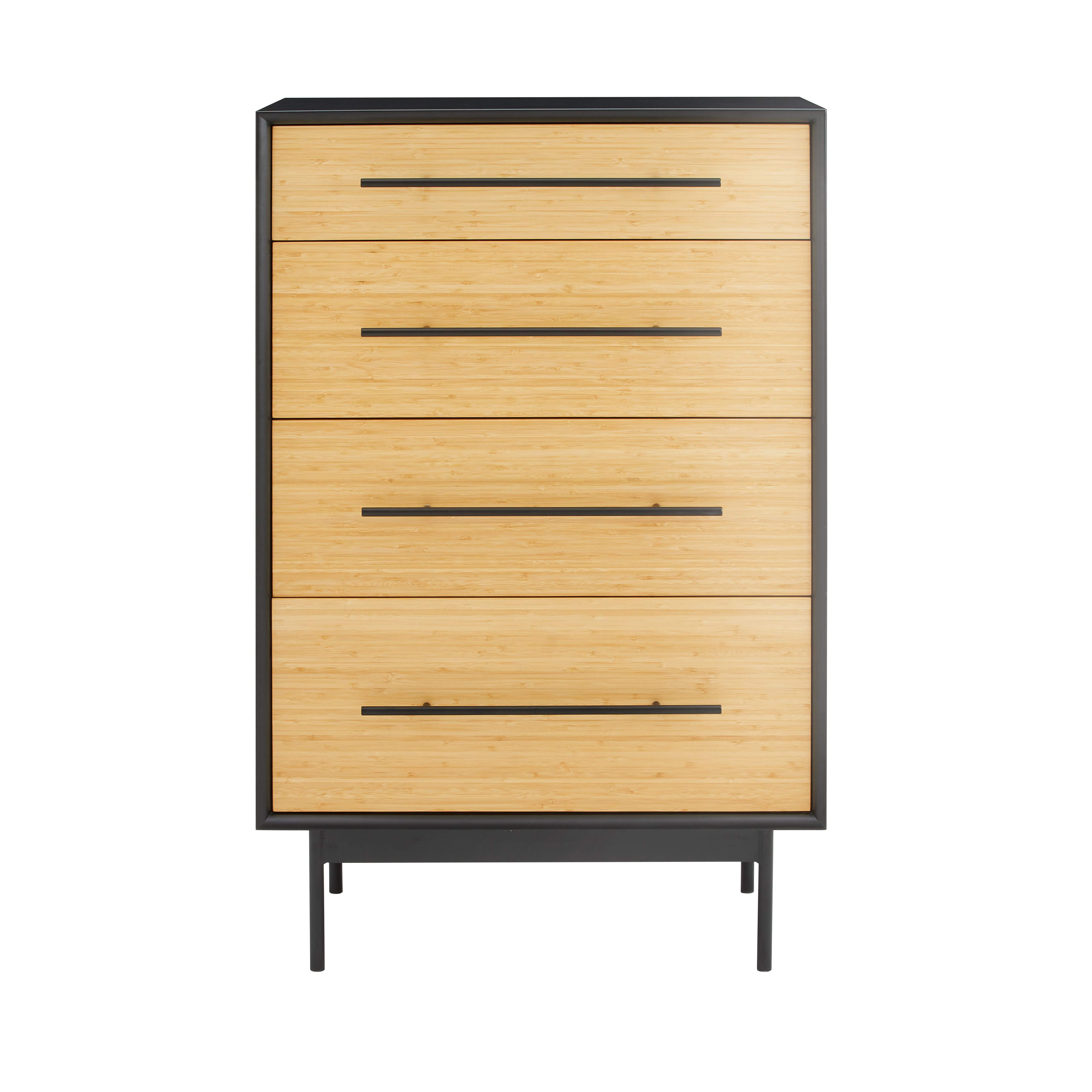 Greenington Santa Cruz 4 Drawer High Chest, Wheat