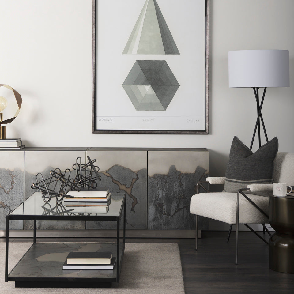 Mercana Roxdale Acid Wash Metal Sideboard