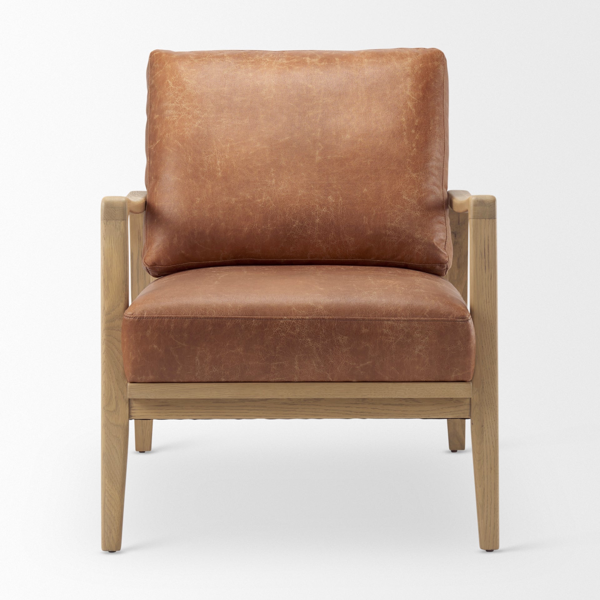 Mercana Raeleigh Tan Faux Leather Accent Chair