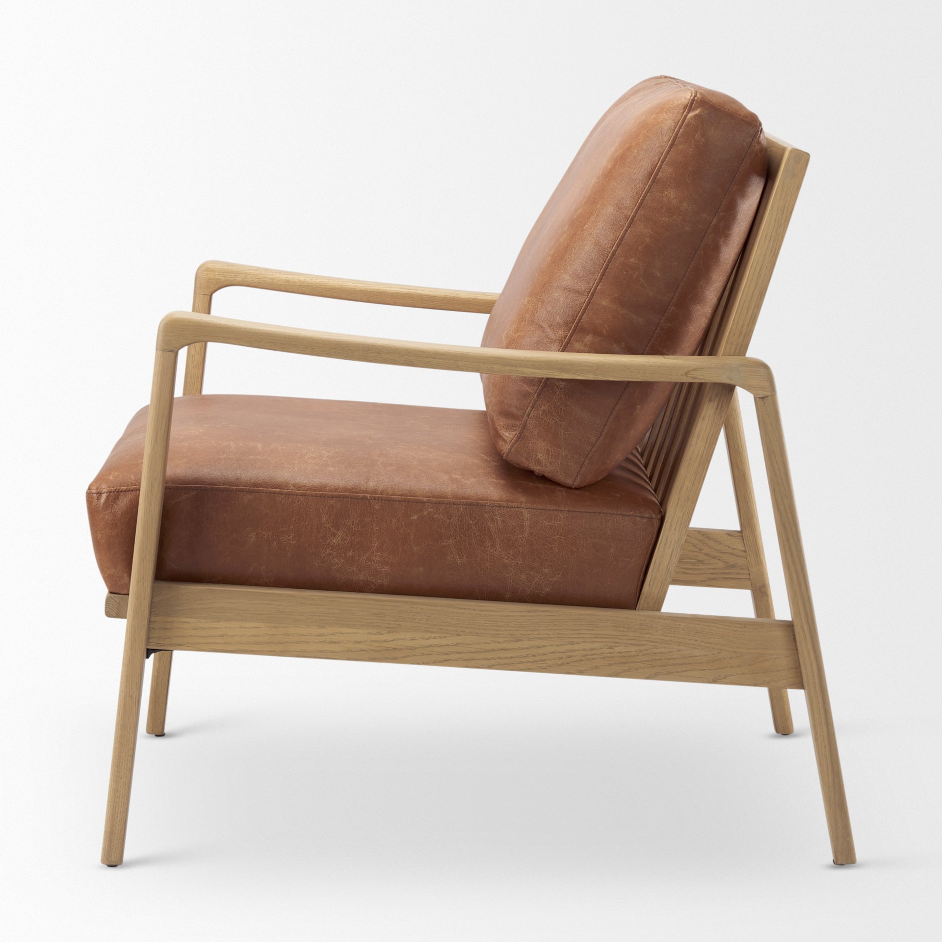 Mercana Raeleigh Tan Faux Leather Accent Chair