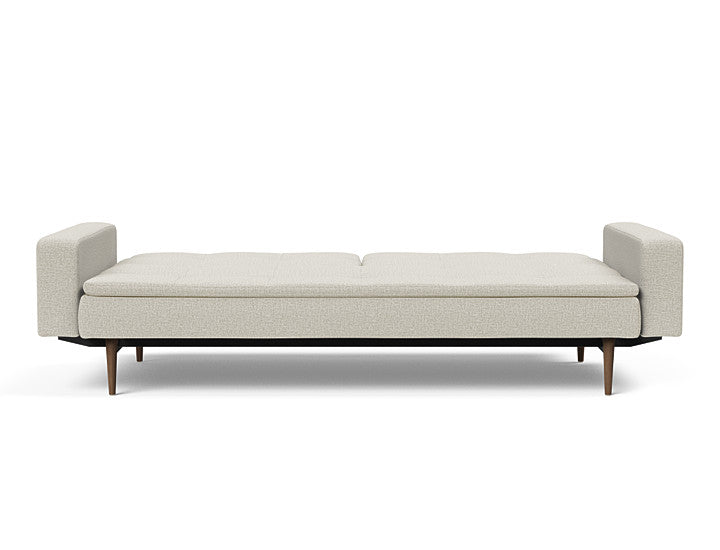 Innovation Living Dublexo Sofa With Arms in Dark Wood/Stainless Steel