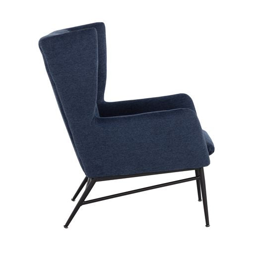 Sunpan Kasen Lounge Chair Belfast Heather Grey / Belfast Navy