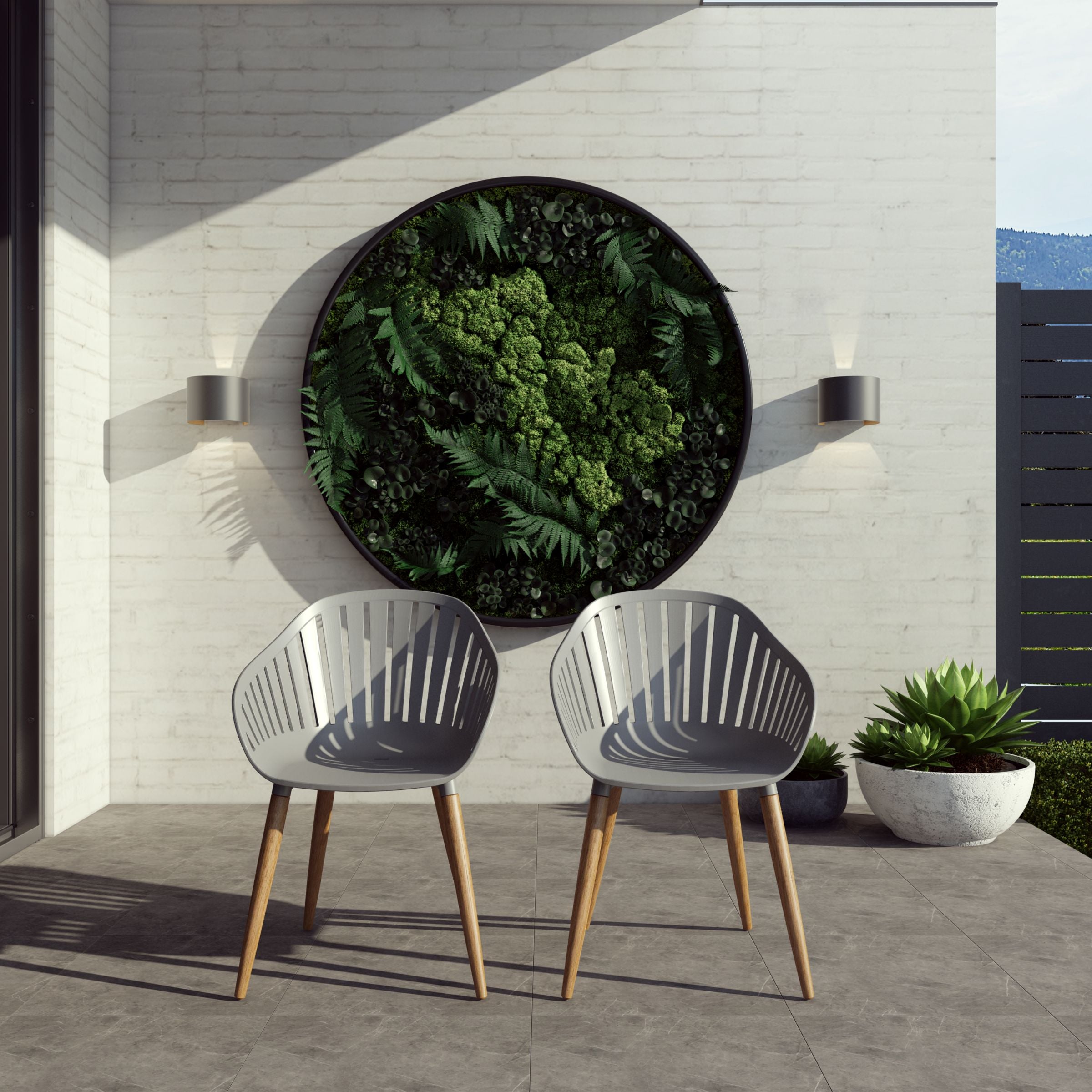 Internaitonal Home Miami Amazonia 2-Piece Chairs Set | Teak Finish/Eucalyptus Wood | Ideal for Outdoors and Indoors