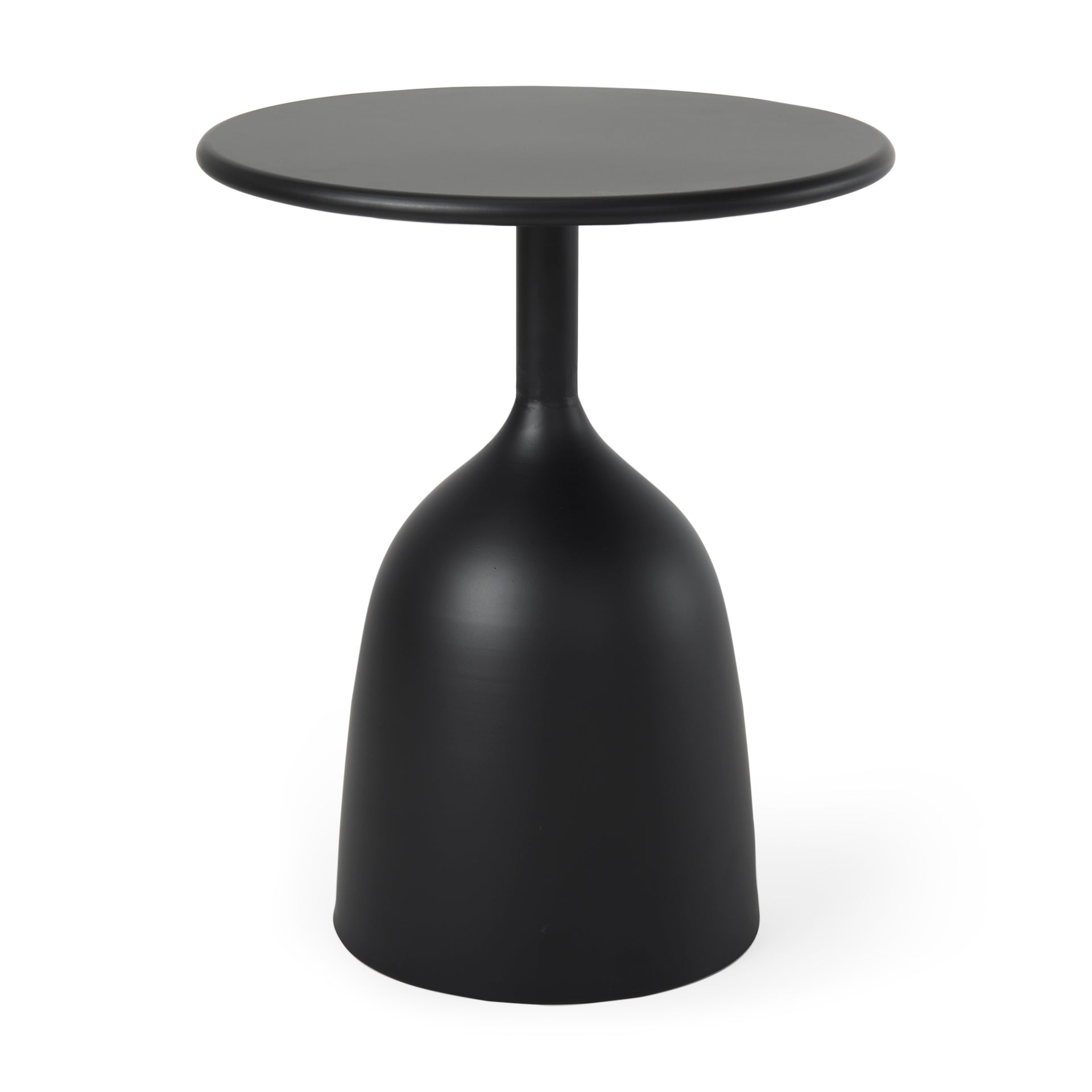 Mercana Talulla 16.5L x 16.5W x 19.7H Matte Black Metal Accent Table