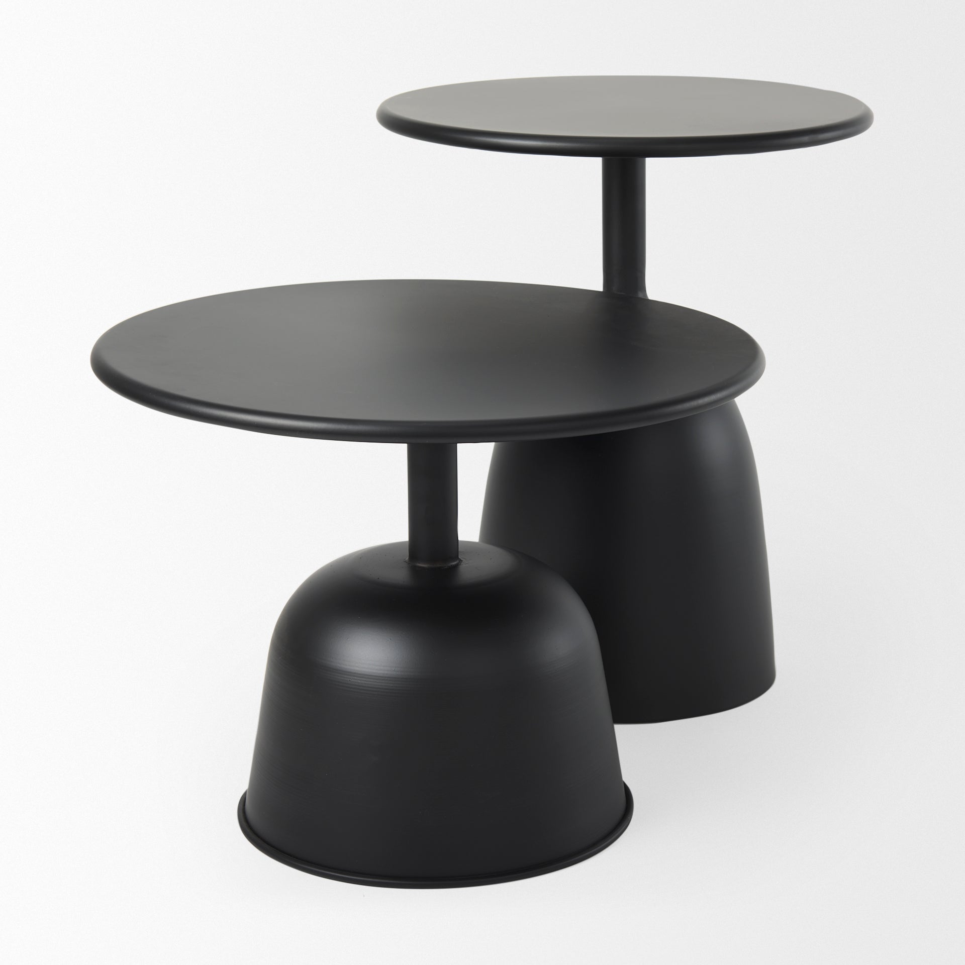 Mercana Talulla 16.5L x 16.5W x 19.7H Matte Black Metal Accent Table