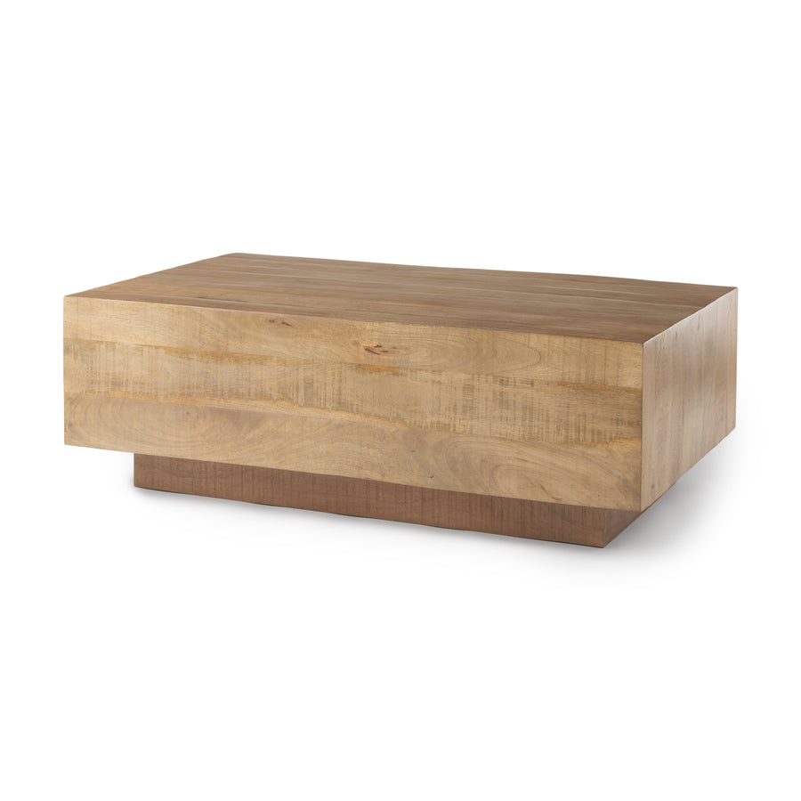 Mercana Hayden Light Brown Wood Rectangular Coffee Table