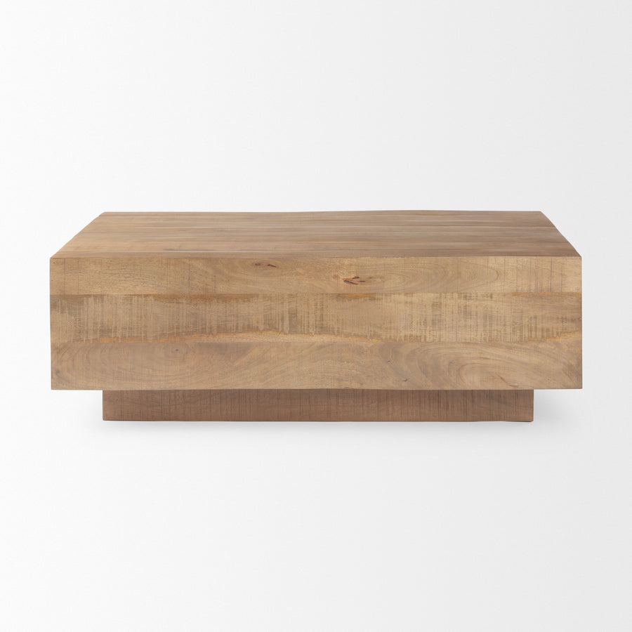 Mercana Hayden Light Brown Wood Rectangular Coffee Table