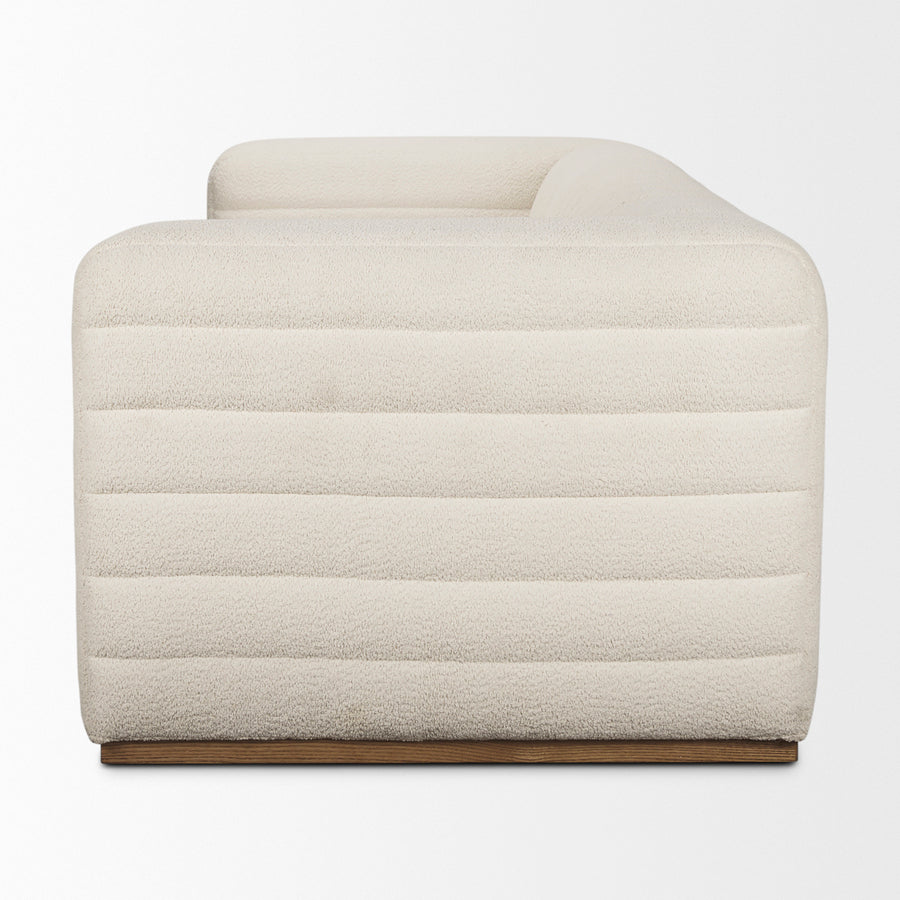 Mercana Ricciardo Cream Boucle 3-Seater Sofa