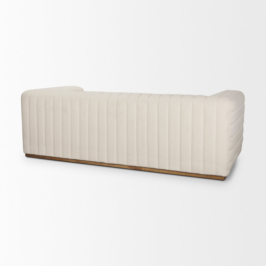 Mercana Ricciardo Cream Boucle 3-Seater Sofa