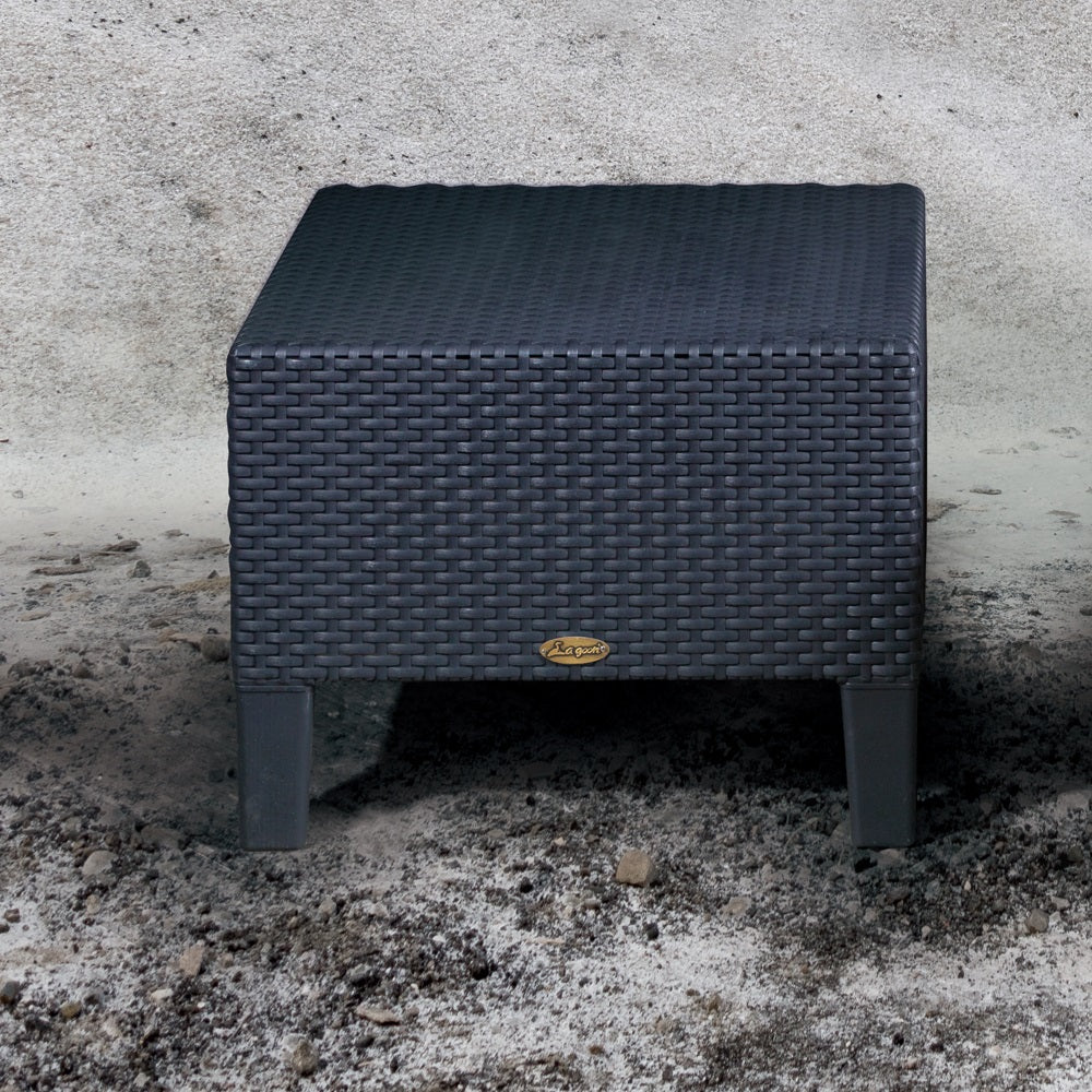 Lagoon Magnolia Grey/Black/Brown/Tan/White Rattan Side Table