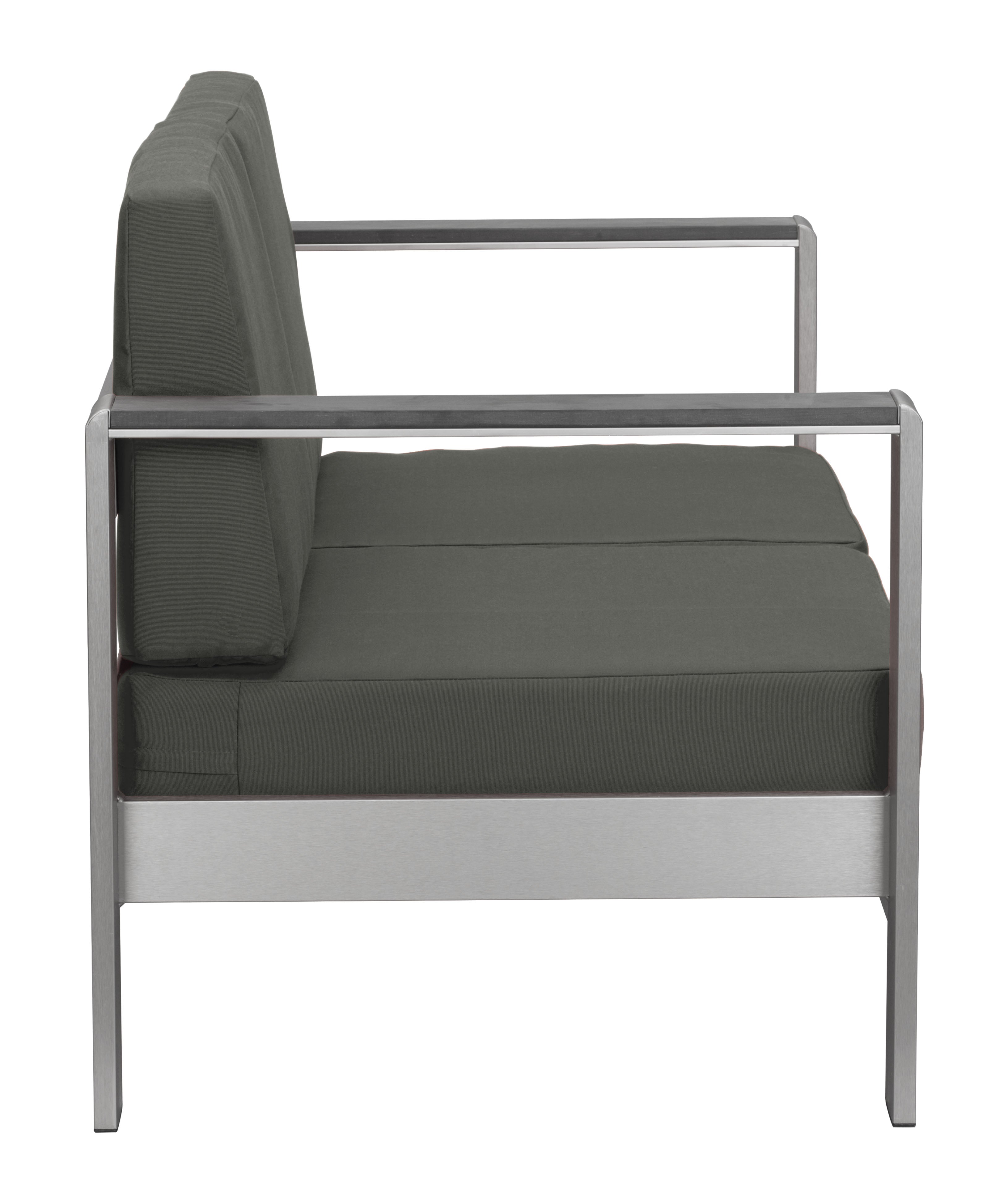 Zuo Modern Cosmopolitan Sofa in Dark Gray
