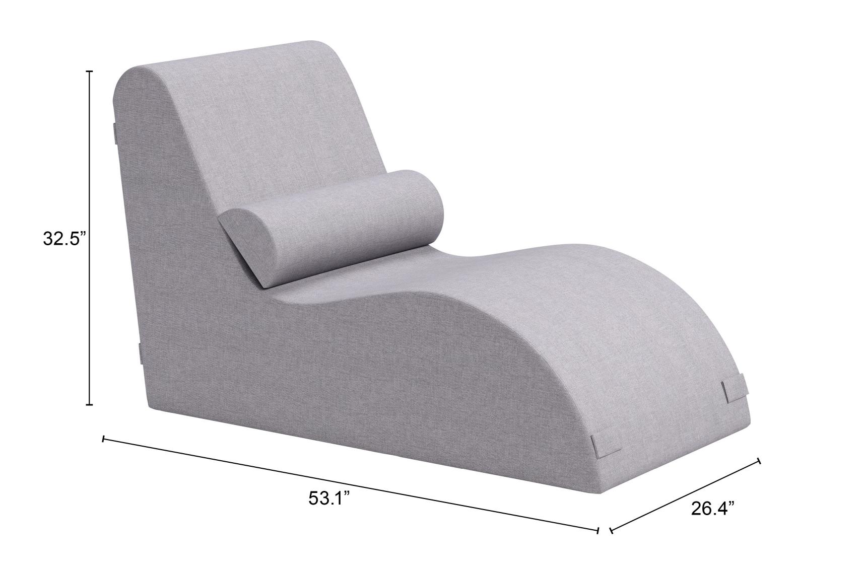 Zuo Modern Luanda Lounge Chair Gray