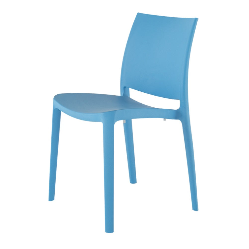Lagoon Sensilla Blue/Grey/Dark Grey/Red/Fushia/Green/White/Gold/Orange Stack-able Dinning Chair 4 Pcs Set