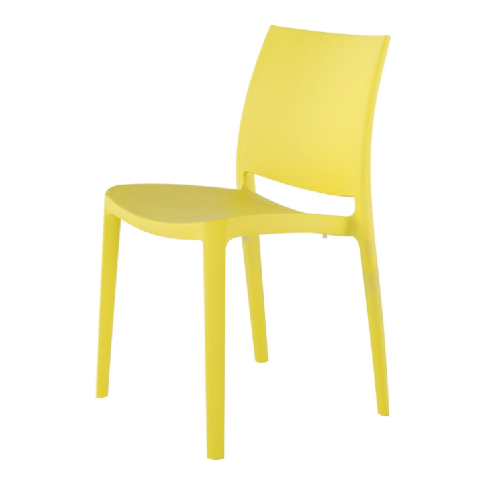 Lagoon Sensilla Blue/Grey/Dark Grey/Red/Fushia/Green/White/Gold/Orange Stack-able Dinning Chair 4 Pcs Set