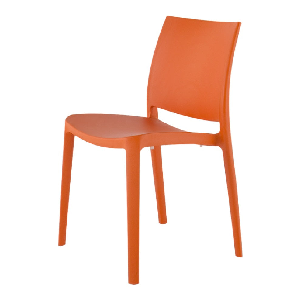 Lagoon Sensilla Blue/Grey/Dark Grey/Red/Fushia/Green/White/Gold/Orange Stack-able Dinning Chair 4 Pcs Set