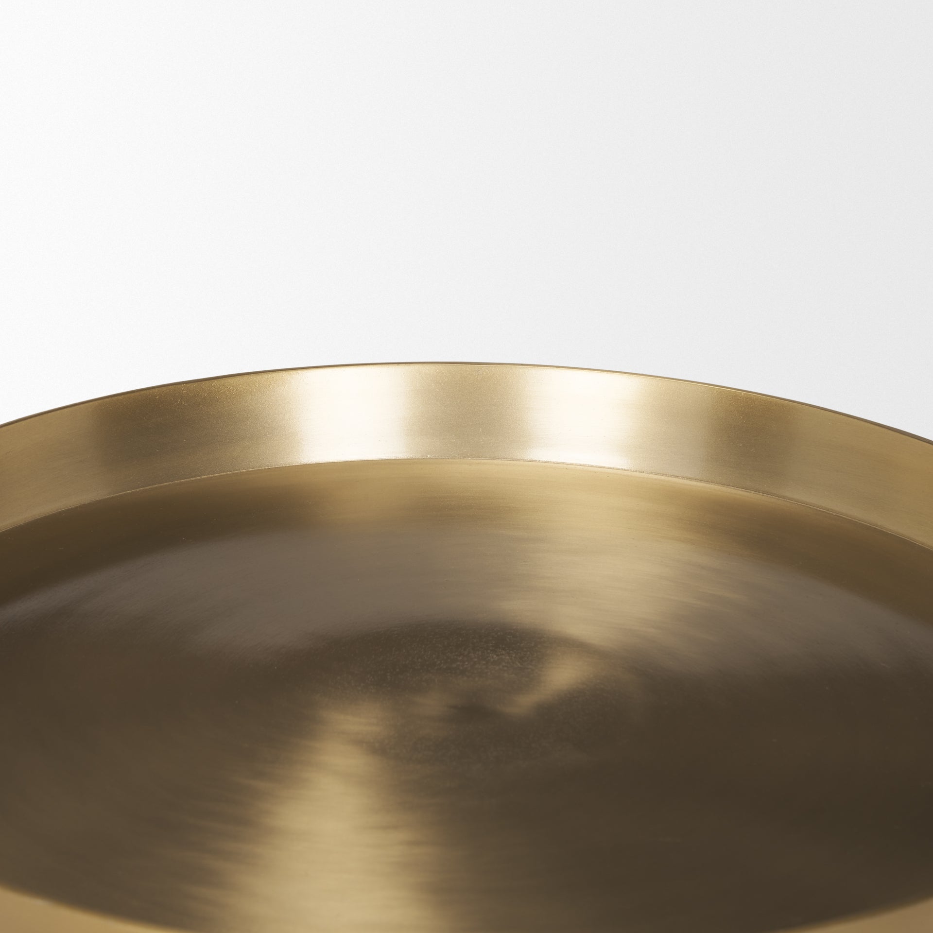 Mercana Roland Satin Brass Cast Aluminum Metal Accent Table