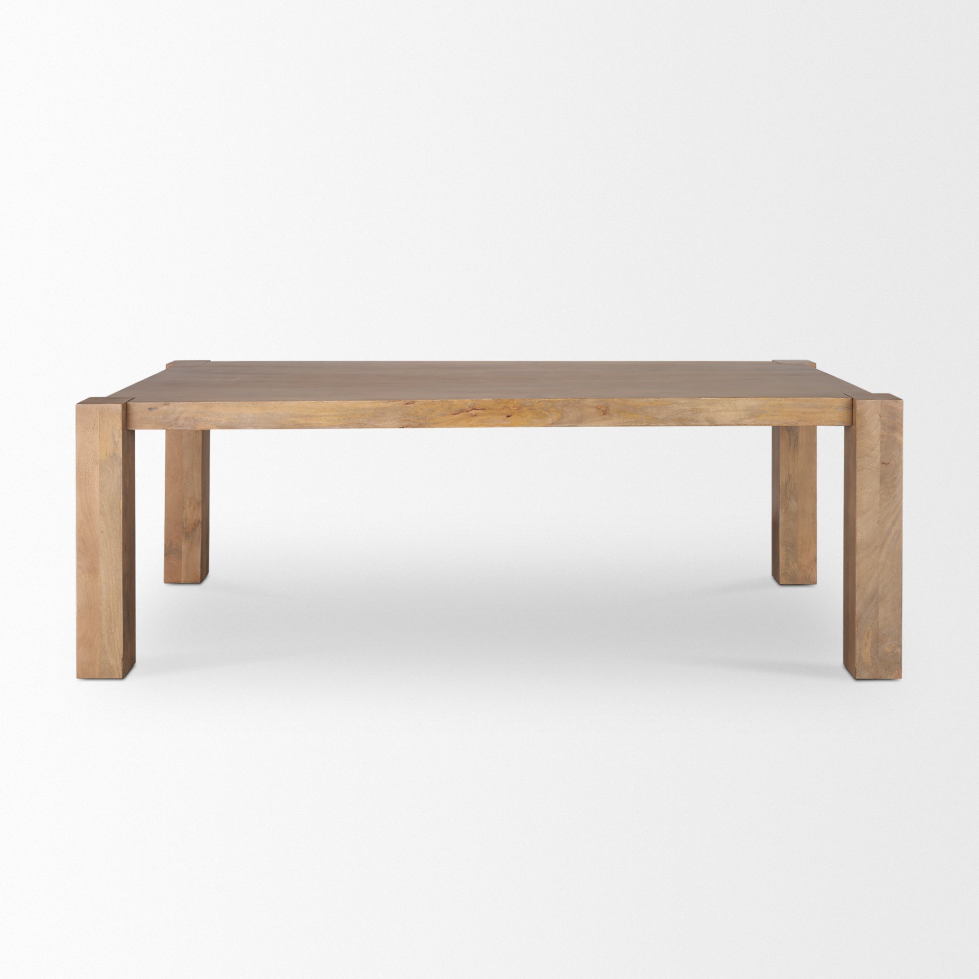 Mercana Beth Light Brown Wood Rectangular Dining Table