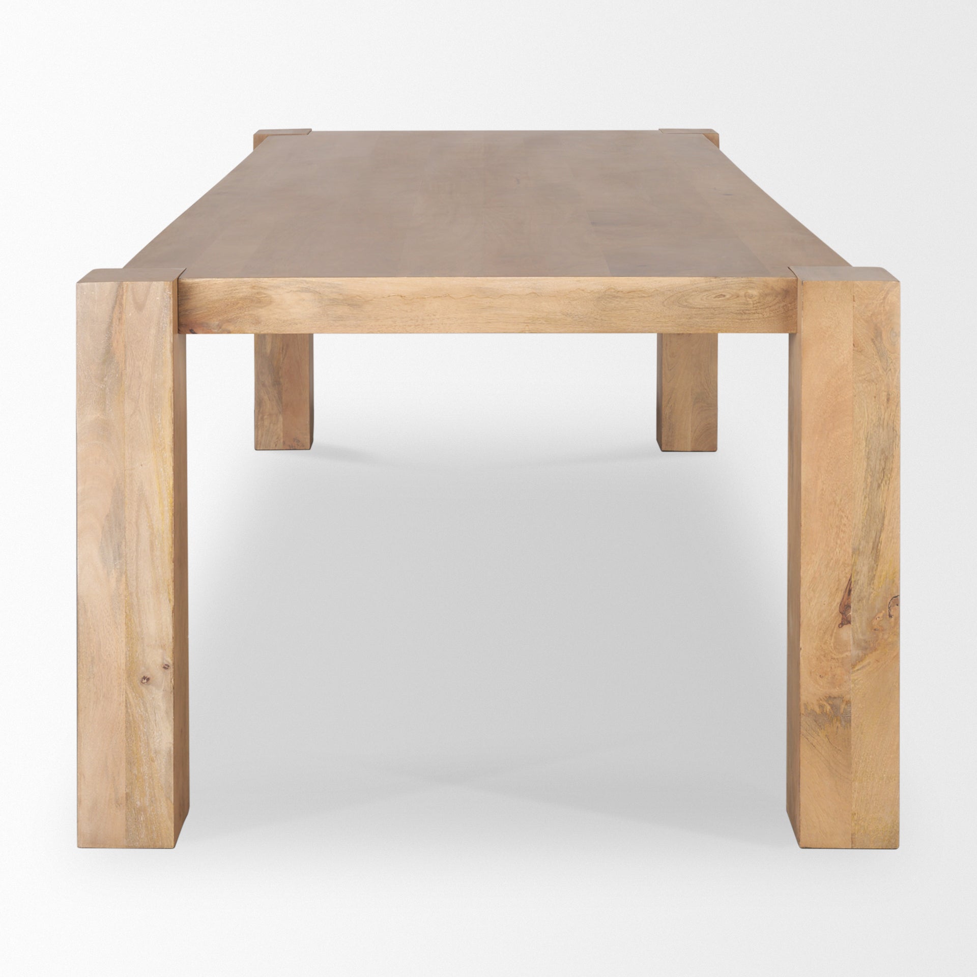 Mercana Beth Light Brown Wood Rectangular Dining Table