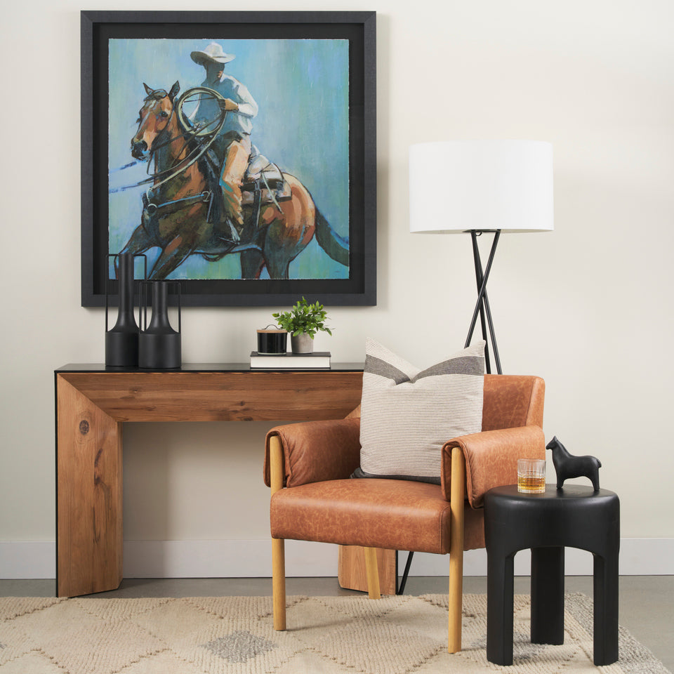 Mercana Riya Solid Black Wooden Stool
