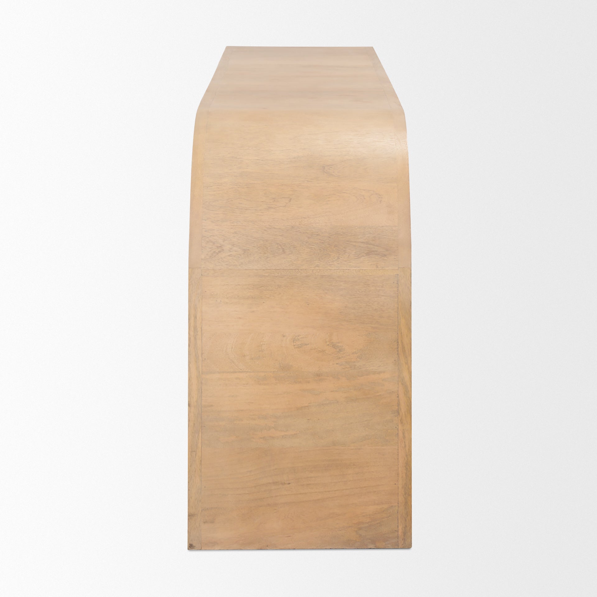 Mercana Sorina Reverse Fluted Light Brown Wood Sideboard