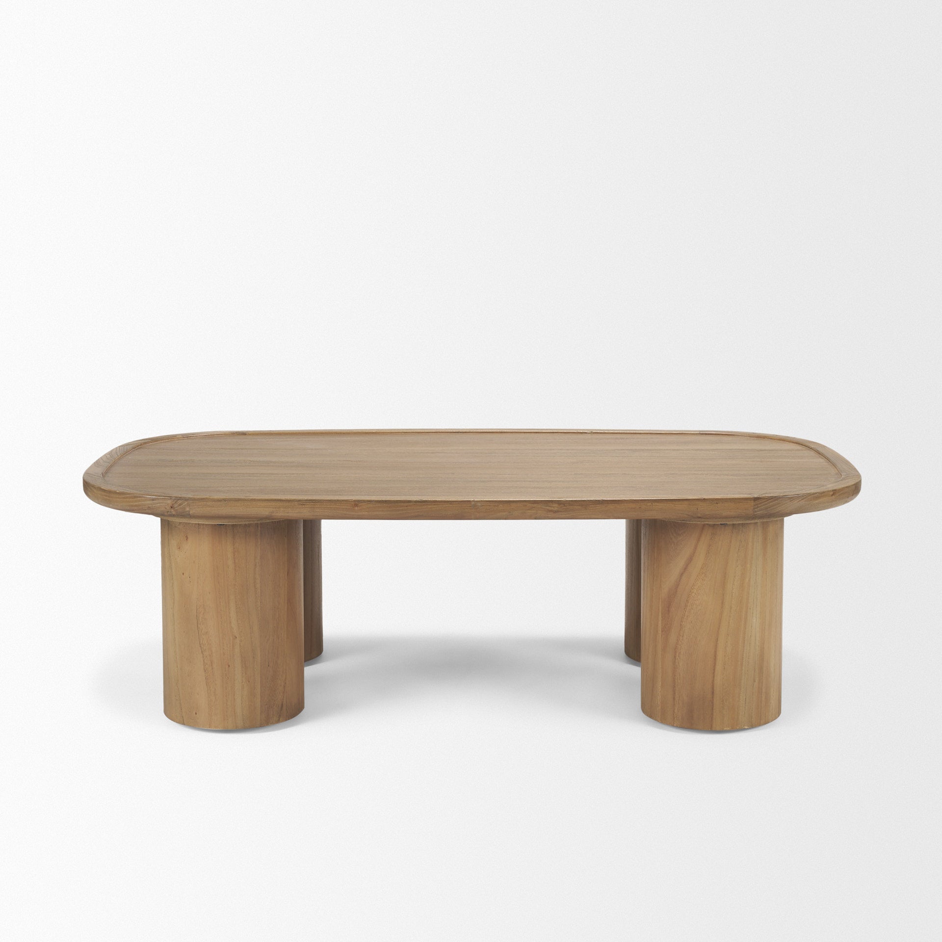 Mercana Tavi Rectangular Natural Brown With Column Legs Coffee Table