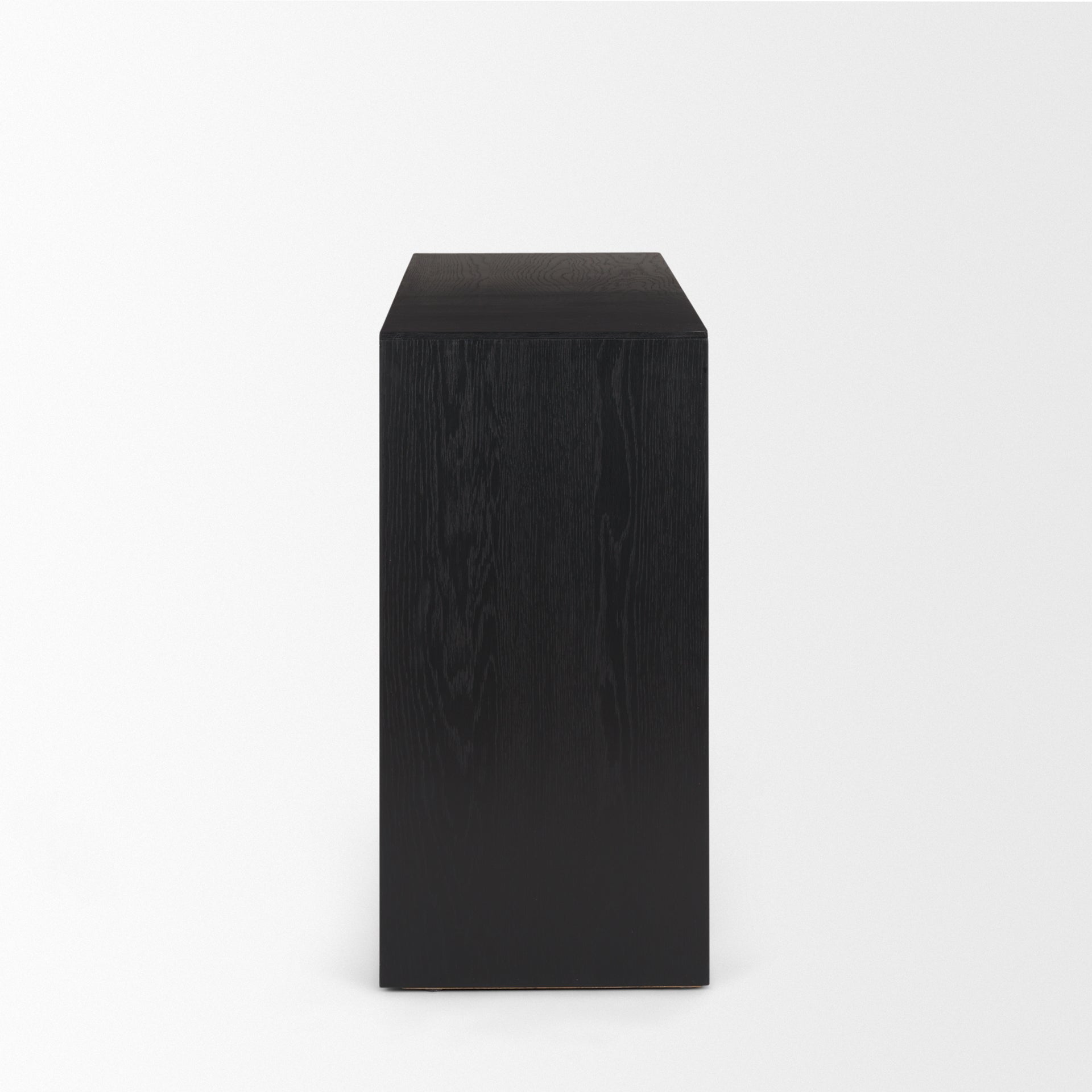 Mercana Tabor Natural Wood With Black Oak Waterfall Console Table
