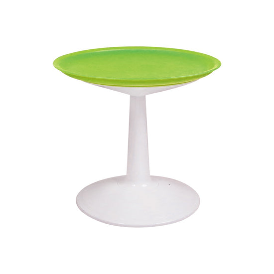 Lagoon Sprout Black/Green/White/Orange Round Side Table