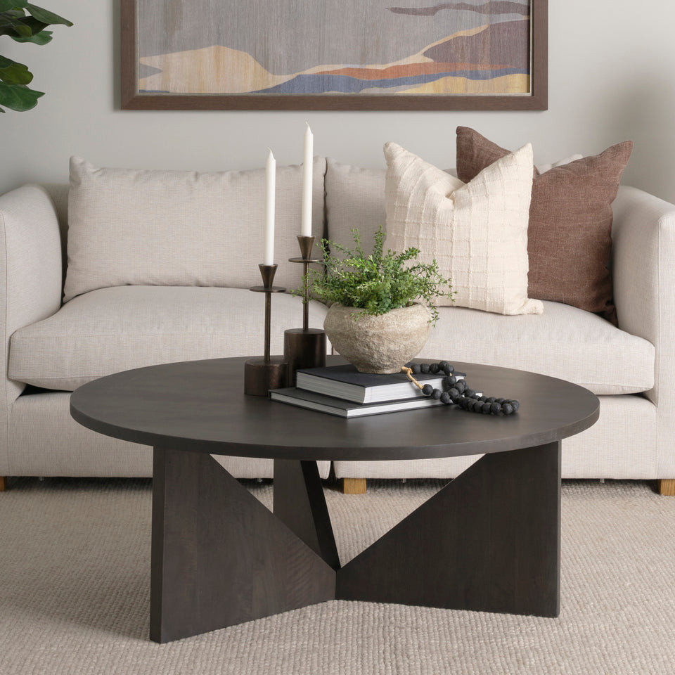 Mercana Tarro Brown Wood With Triangle Legs Coffee Table