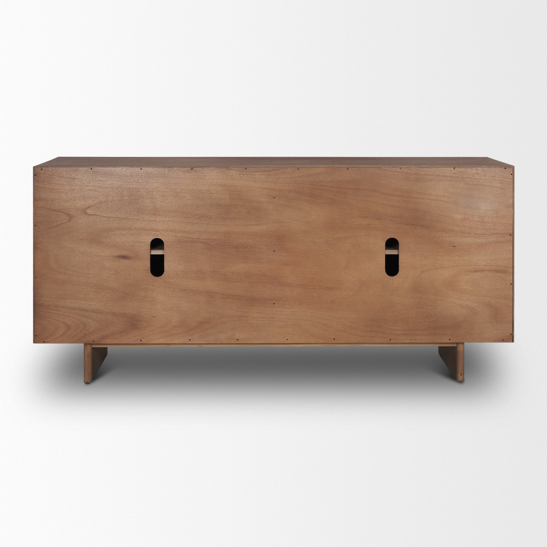 Mercana Varenna 4 Door Dark Brown Wood With Rope Handles Sideboard